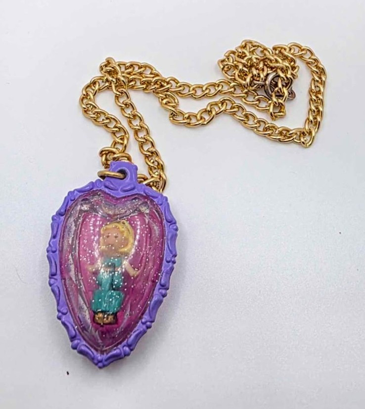 RARE Vintage Polly Pocket Rose Dream Necklace COMPLETE RARE Vintage Polly Pocket Rose Dream Necklace COMPLETE