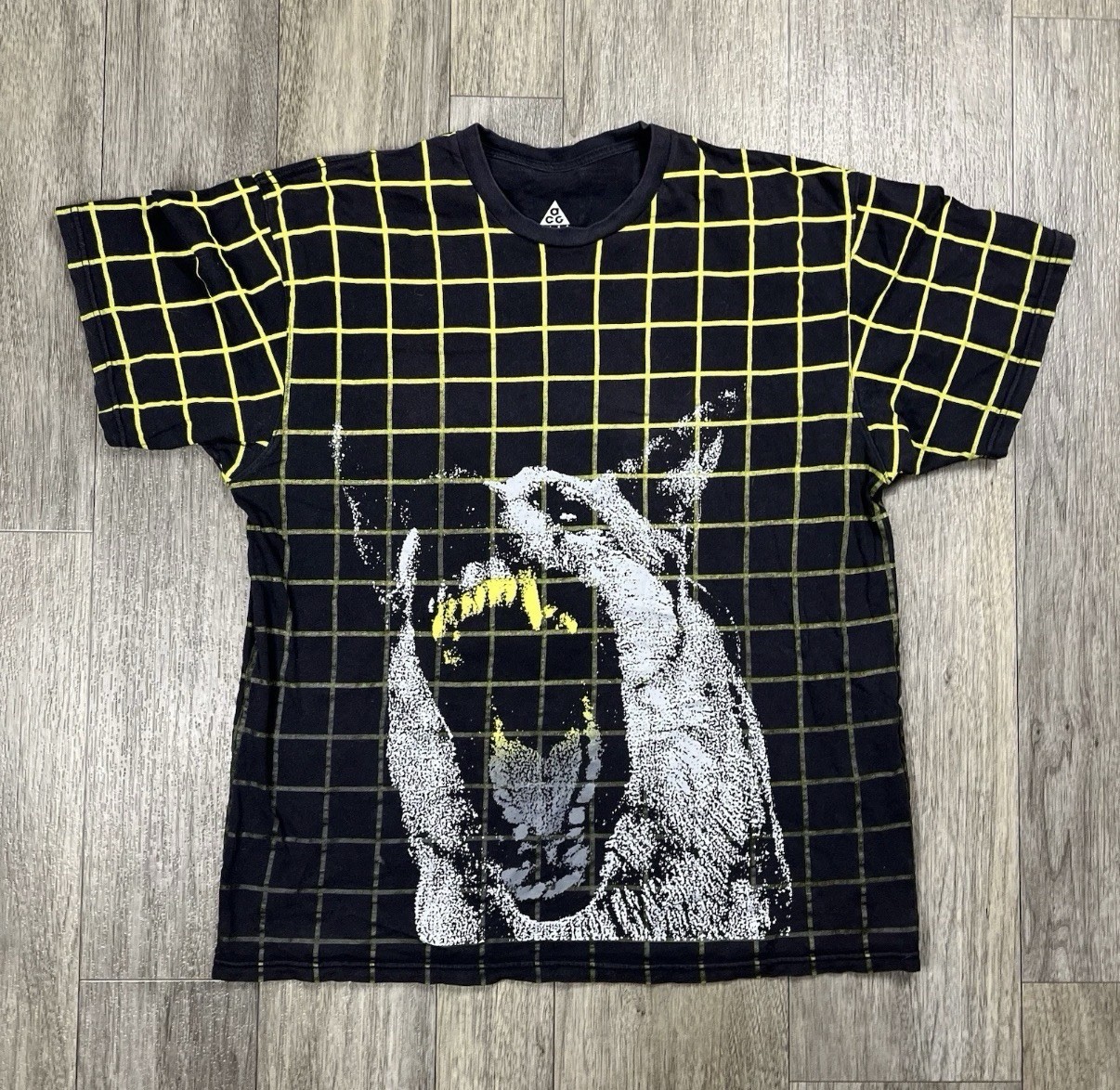 š„RARE/VINTAGEš„ Nike ACG T-Shirt Size XL Black Geometric Matrix Streetwear š„RARE/VINTAGEš„ Nike ACG T-Shirt Size XL Black Geometric Matrix Streetwear