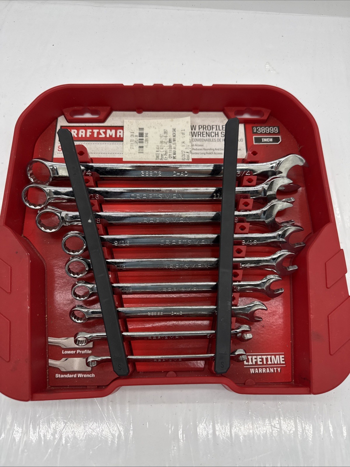 Sears Craftsman Max Axess Low Profile SAE Combination Wrench Set 38999 9pc Sears Craftsman Max Axess Low Profile SAE Combination Wrench Set 38999 9pc