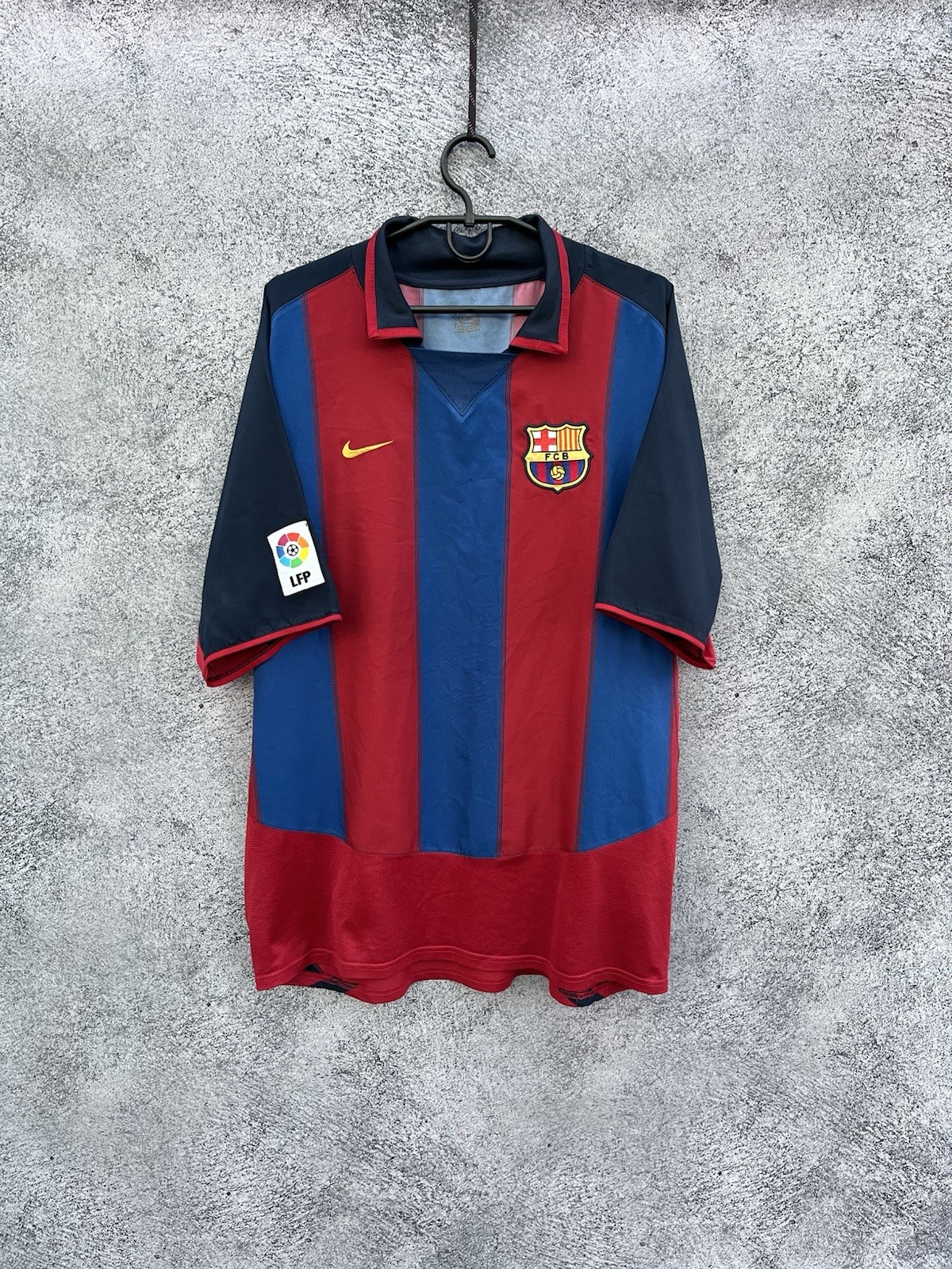 AUTHENTIC NIKE FC BARCELONA 2003-2004 HOME SOCCER FOOTBALL JERSEY XL 