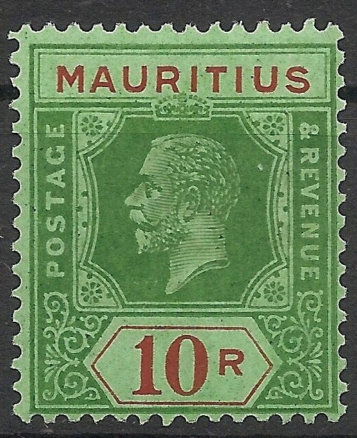British Commonwealth Mauritius 1924 KGV 10R Mint Never Hinged British Commonwealth Mauritius 1924 KGV 10R Mint Never Hinged