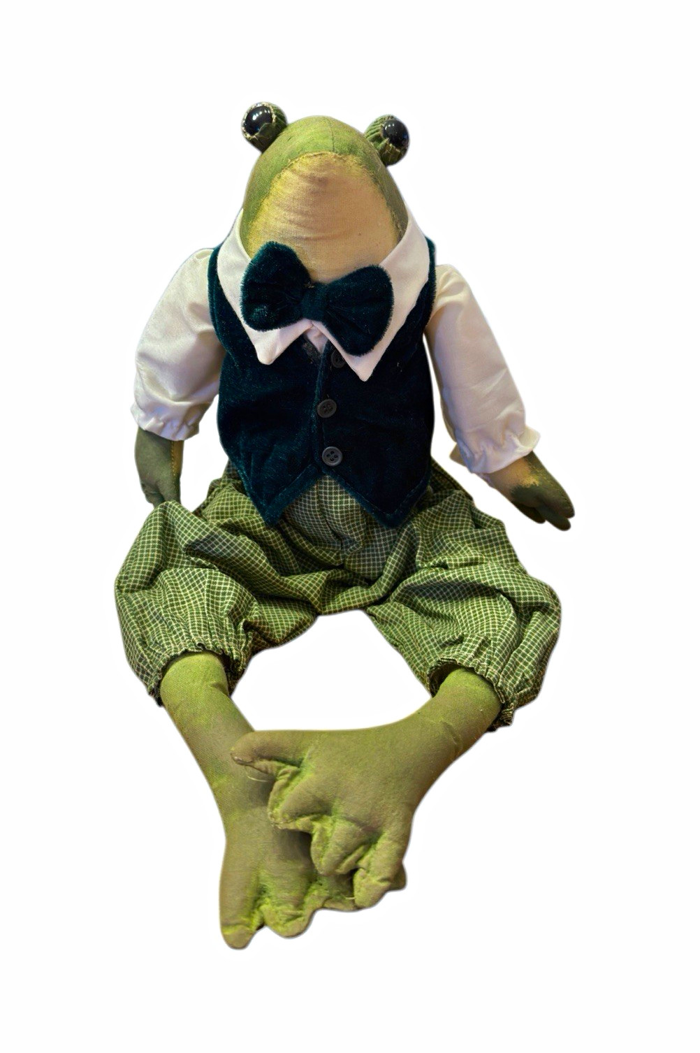 Vintage Judy Wachlin Everett Frog Doll 1990s Folk Art Primitive NWT 17” Vintage Judy Wachlin Everett Frog Doll 1990s Folk Art Primitive NWT 17”