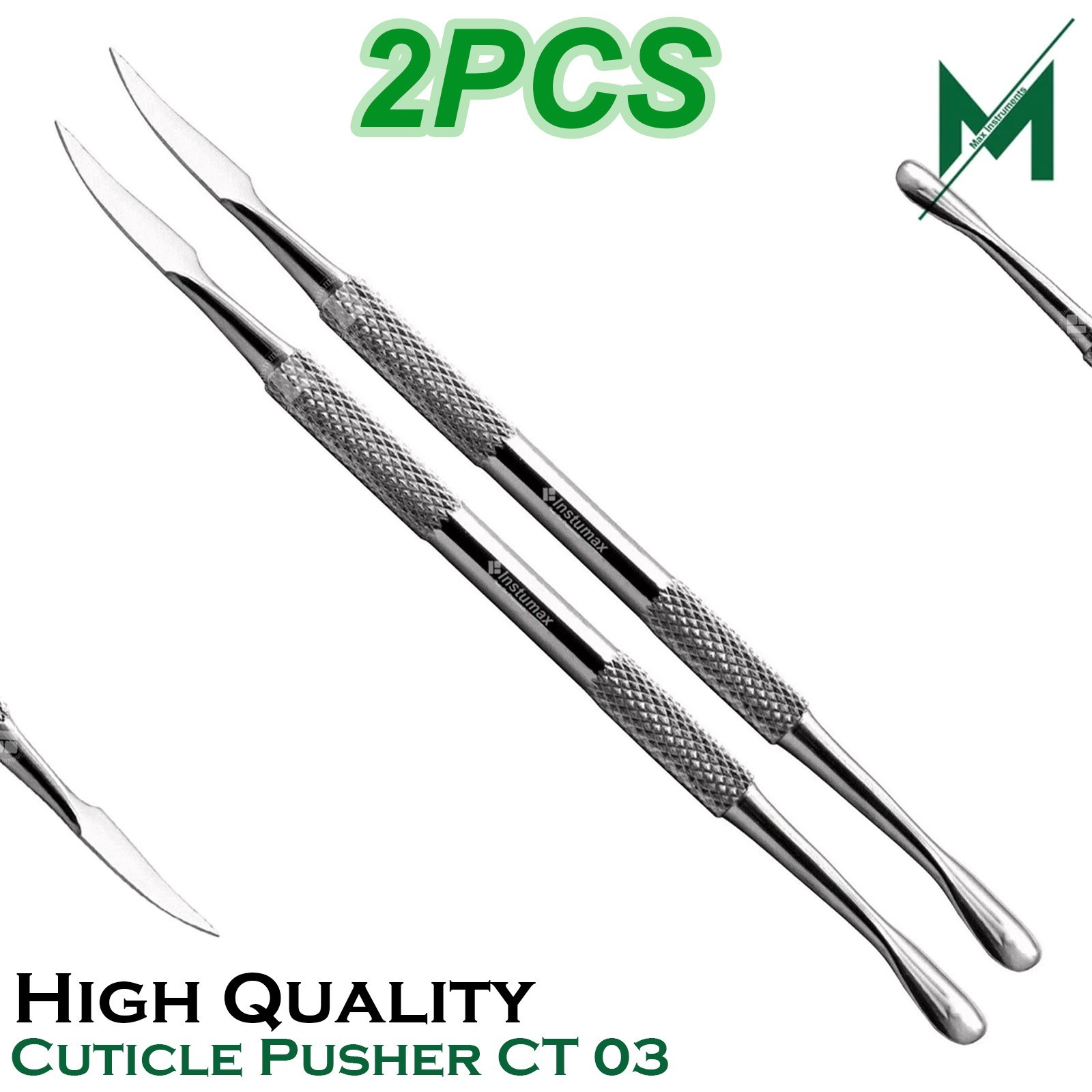 Nail Pusher Cuticle Remover Manicure Pedicure Stainless Steel Tool