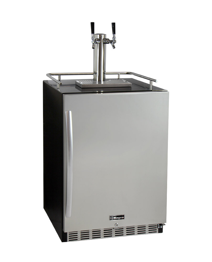 Kegco HK38BSU-2 2-Tap Undercounter Kegerator w/ X-CLUSIVE Premium Dispense Kit