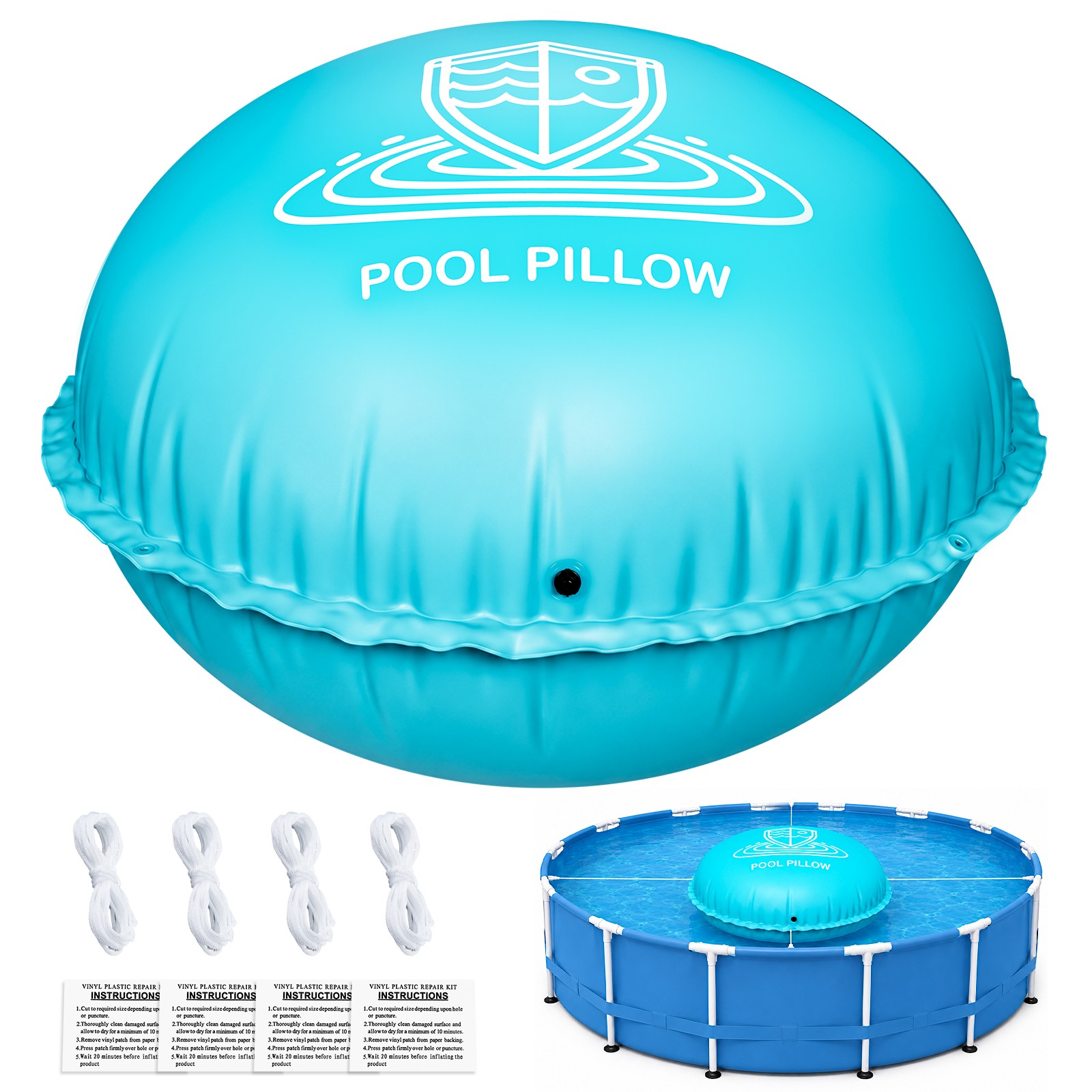 NAIZEA 6/8/10ft Pool Pillow for Above Ground Pool,Pool Pillow for Closing Winter