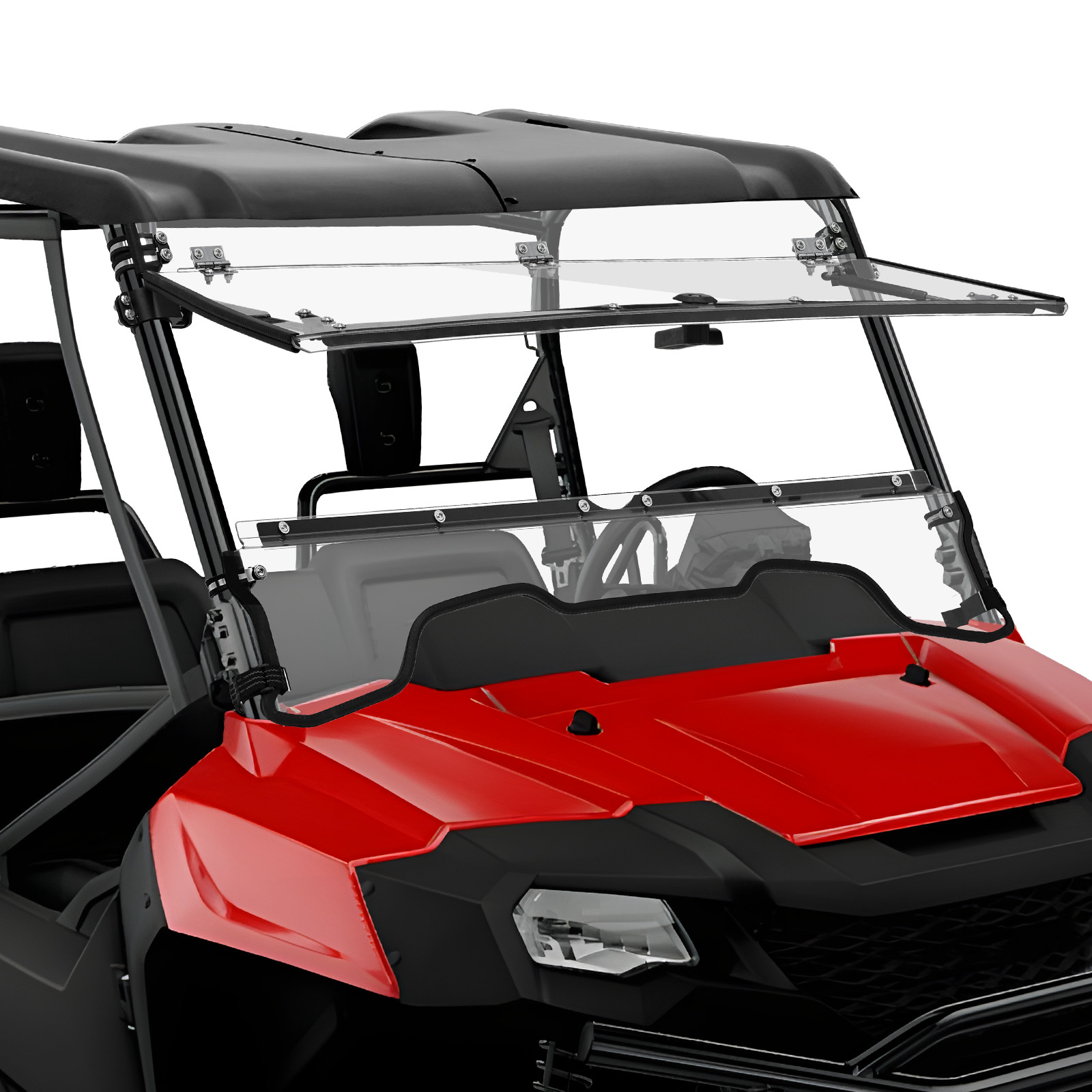 UTV Vented Flip Windshield Front Window for 2014-2026 Honda Pioneer 700/700-4