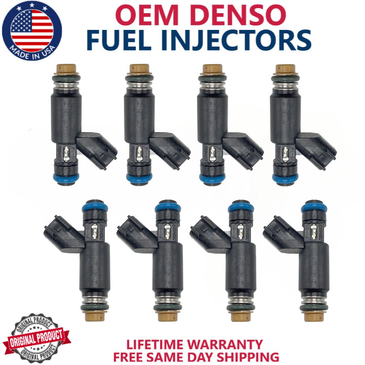8pcs OEM DENSO Fuel Injectors for 2002-2007 Chevrolet & GMC 5.3L V8 #25326903
