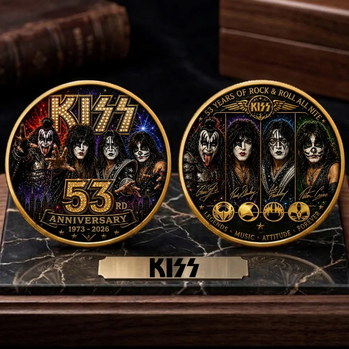 KISS Band 53rd Anniversary Commemorative Challenge Coin Rock Collectible