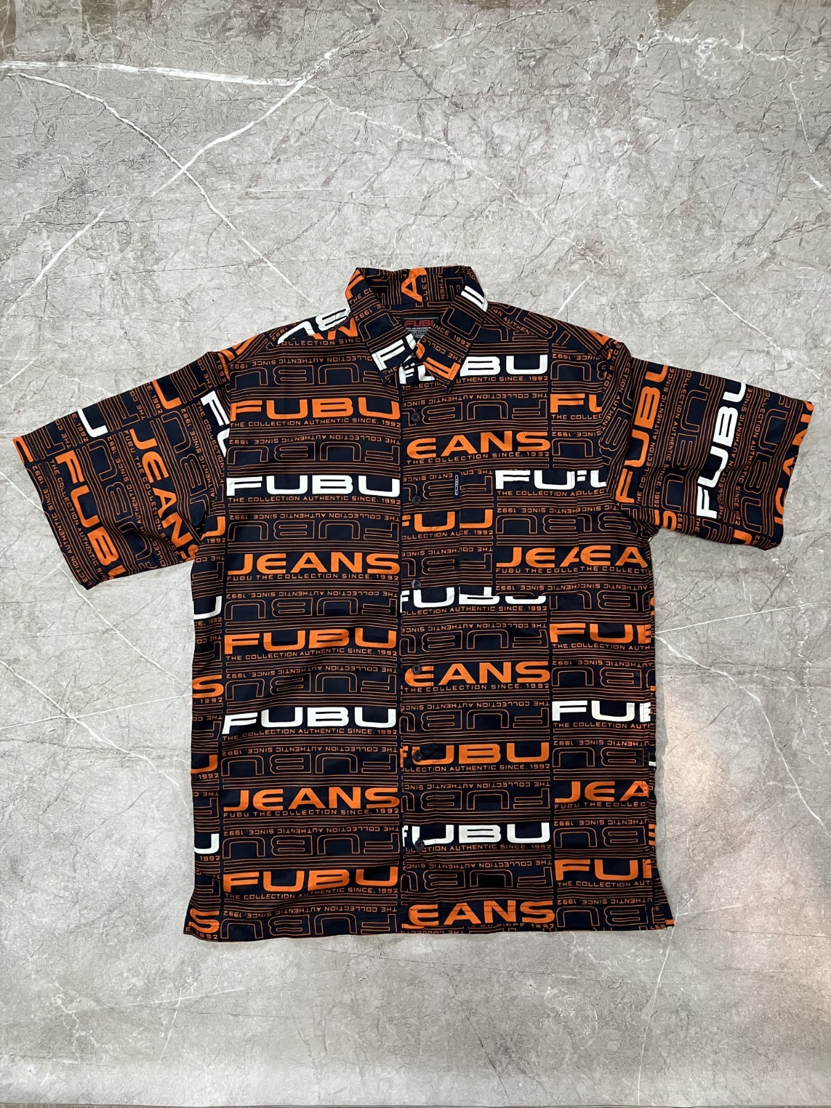 Vintage 90s FUBU monogram Shirt Y2k 2000s Hip Hop Rap Men\'s Size L Vintage 90s FUBU monogram Shirt Y2k 2000s Hip Hop Rap Men\'s Size L