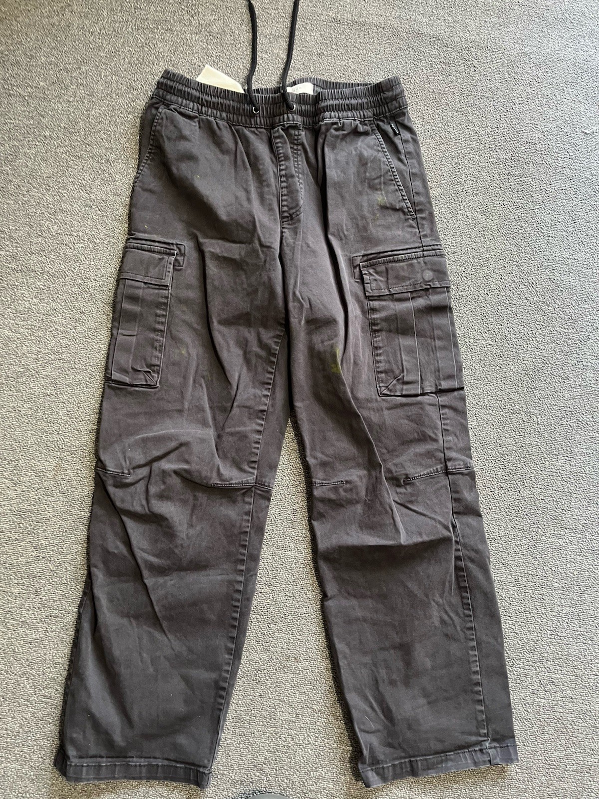 Pacsun Cargo Pants Black Size Small Cargo Baggy Distressed