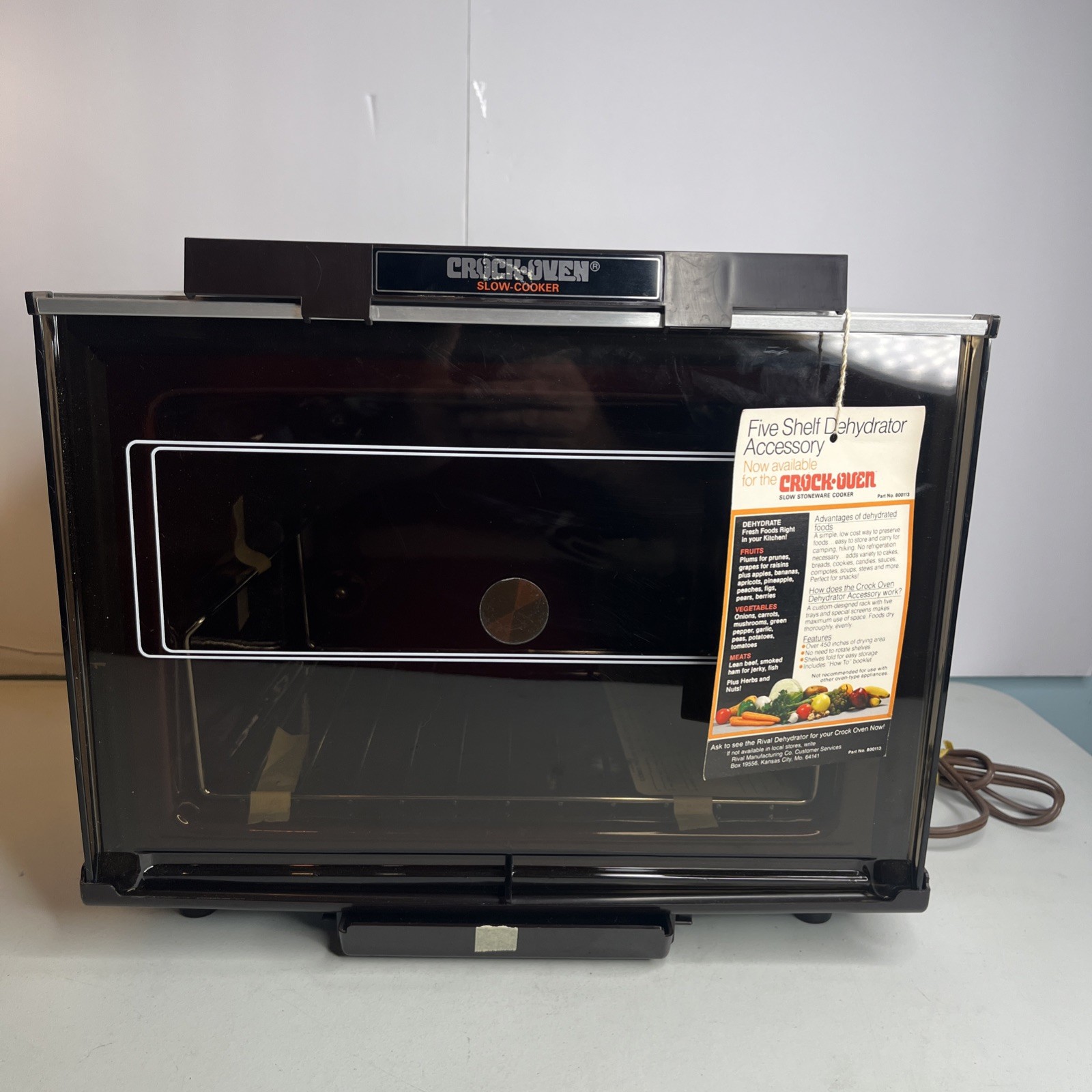 NEW Vintage Rival Crock Oven 3955 Stoneware Slow Cooker Dehydrator - No Box NOS NEW Vintage Rival Crock Oven 3955 Stoneware Slow Cooker Dehydrator - No Box NOS