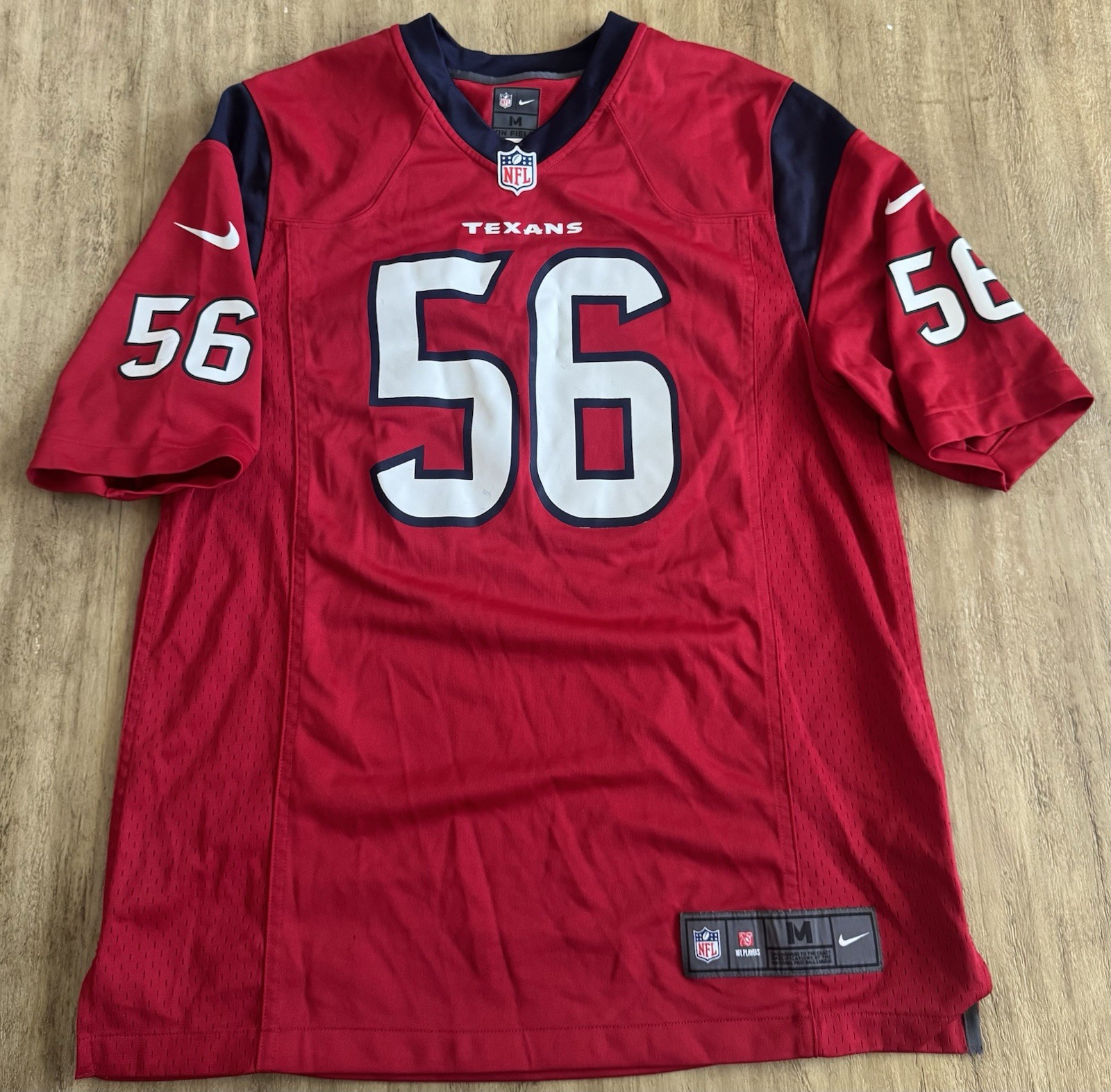 Nike Houston Texans NFL On-Field Jersey Mens Medium Brian Cushing #56 Battle Red