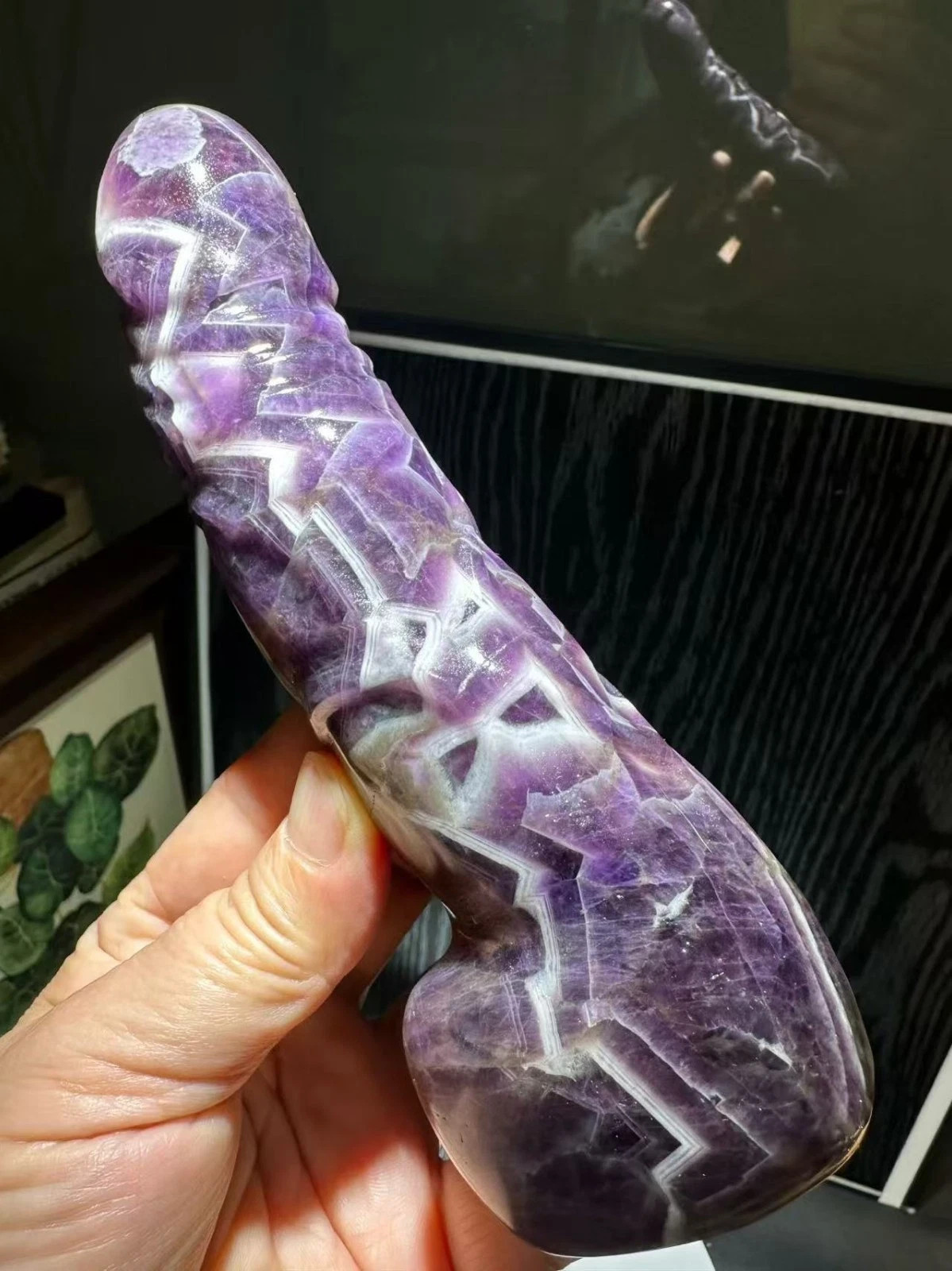 1pc Natural Dreamy Amethyst Carved Penis Skull Crystal Reiki Healing Decor Gift