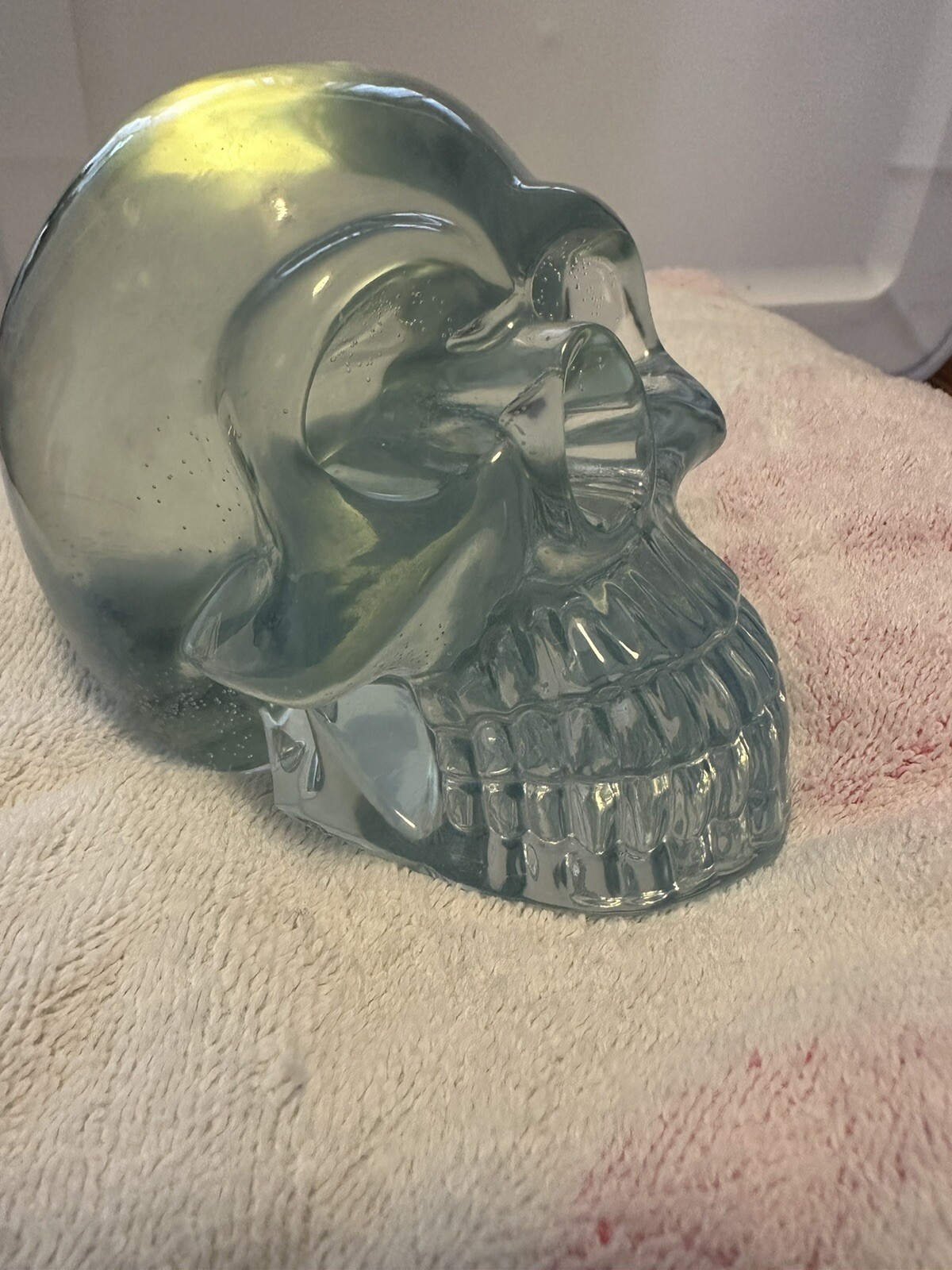 Translucent Human Clear Skull, Resin Crystal Skull, Oddities, Gothic Decor Translucent Human Clear Skull, Resin Crystal Skull, Oddities, Gothic Decor
