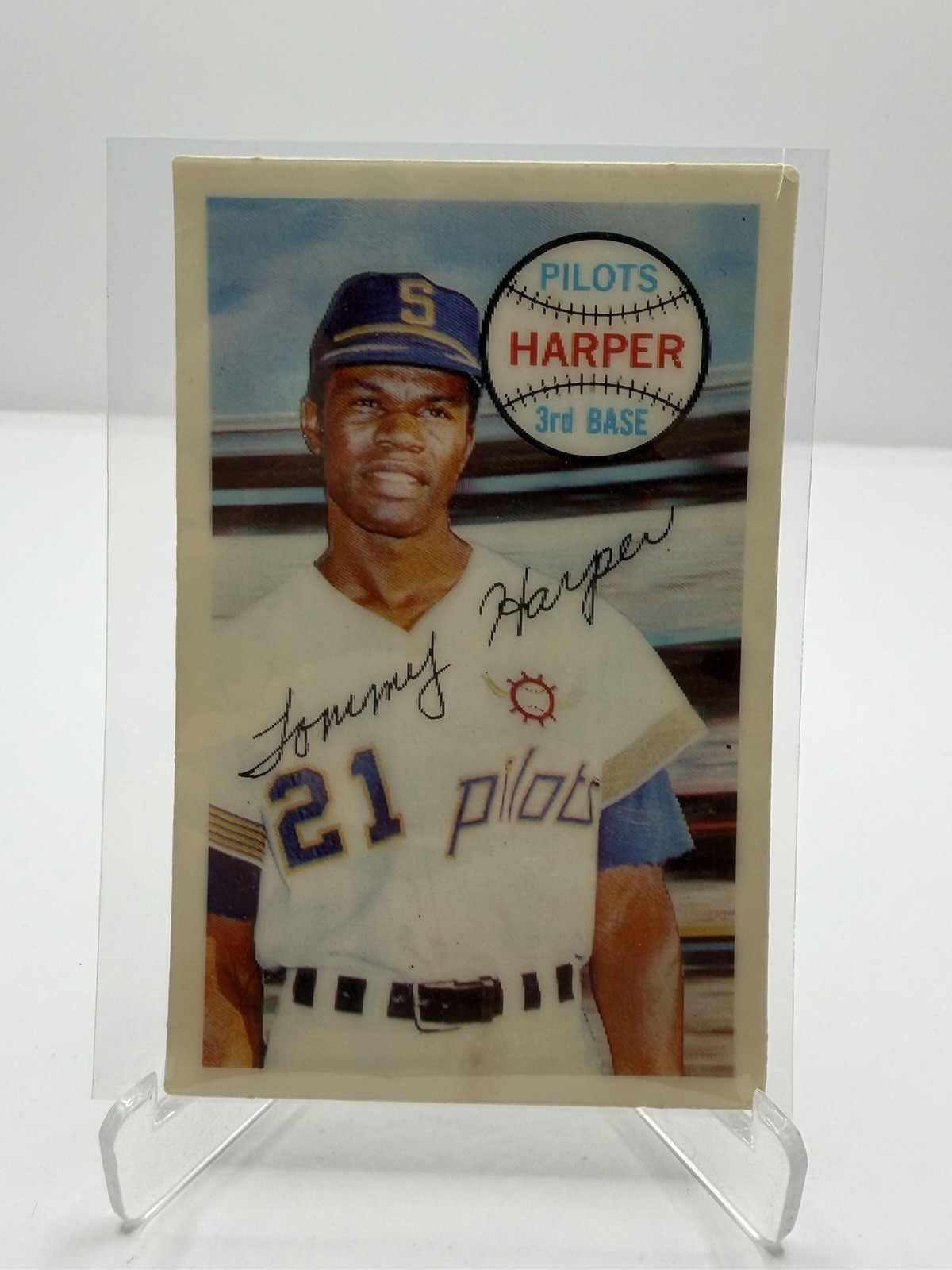 1970 Kellogg\'s 3-D Baseball Super Star Tommy Harper Seattle Pilots #74 1970 Kellogg\'s 3-D Baseball Super Star Tommy Harper Seattle Pilots #74
