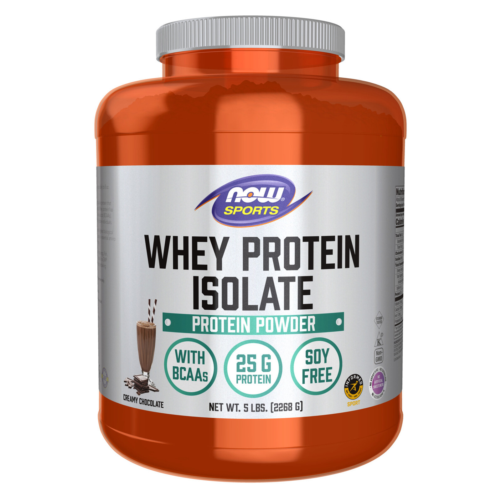 NOW FOODS Whey Protein Isolate Creamy Chocolate Powder 5 lbs. NOW FOODS Whey Protein Isolate Creamy Chocolate Powder 5 lbs.
