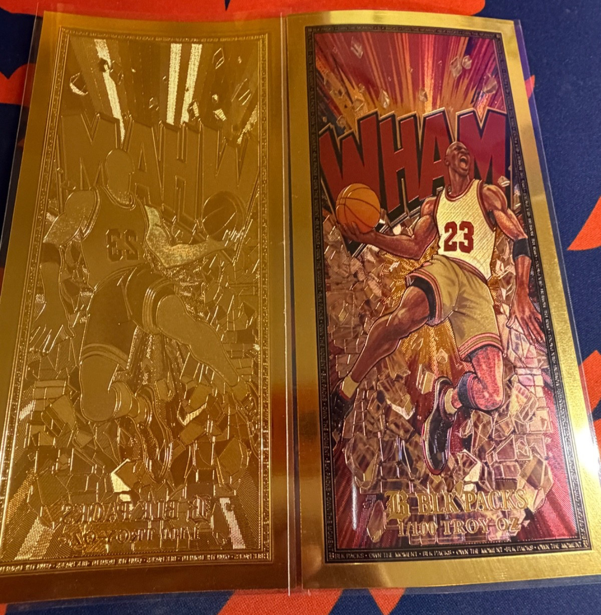 GoldBack 24K, 1/100 Troy Oz. WHAM MJ Crunch Time Basketball 1995-96 MVP #23 GoldBack 24K, 1/100 Troy Oz. WHAM MJ Crunch Time Basketball 1995-96 MVP #23