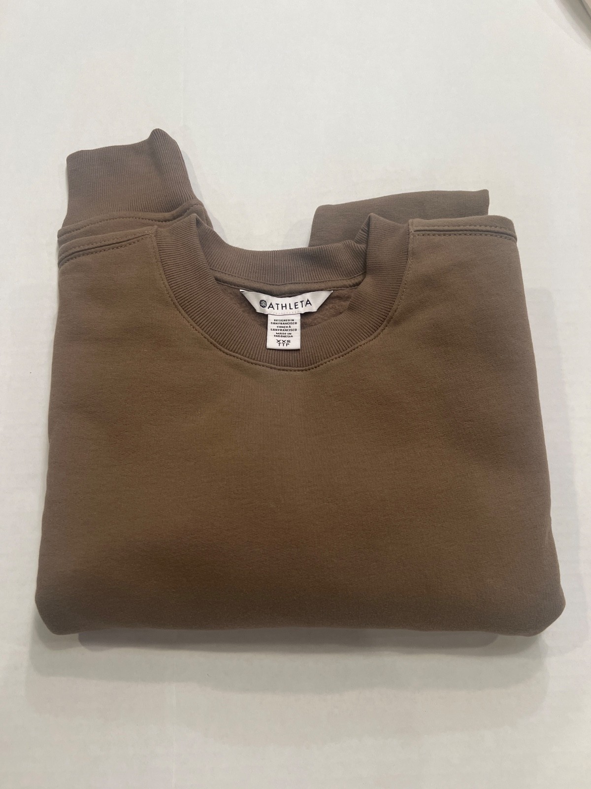 Athleta easy fleece sweatshirt-XXS, Espresso Brown, Excellent Condition (tags) Athleta easy fleece sweatshirt-XXS, Espresso Brown, Excellent Condition (tags)