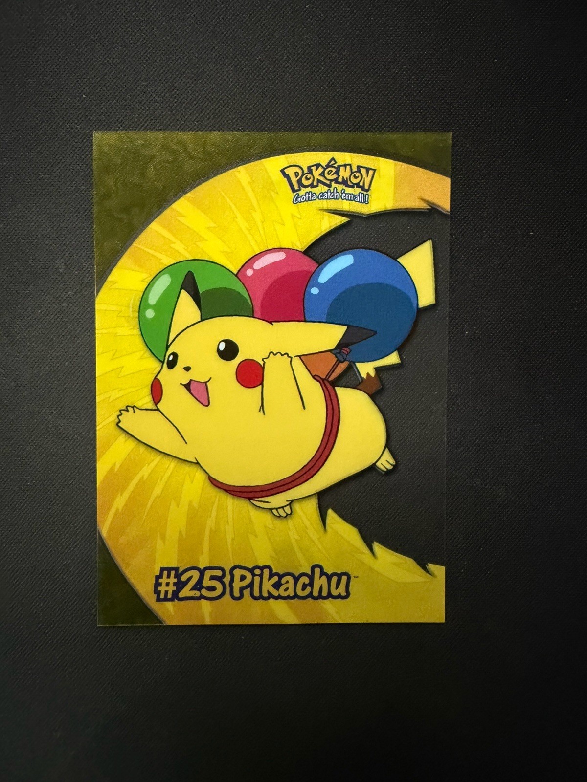 2000 Pokémon Topps TV Animation Edition #25 Pikachu #PC1 Clear Baloons Card 2000 Pokémon Topps TV Animation Edition #25 Pikachu #PC1 Clear Baloons Card
