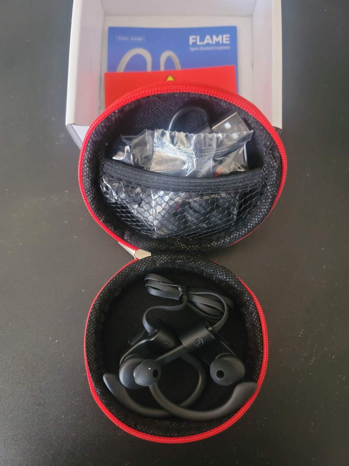 For Mpow Flame Bluetooth Headset Wireless Earphones Stereo Ear Hook Black / Red For Mpow Flame Bluetooth Headset Wireless Earphones Stereo Ear Hook Black / Red