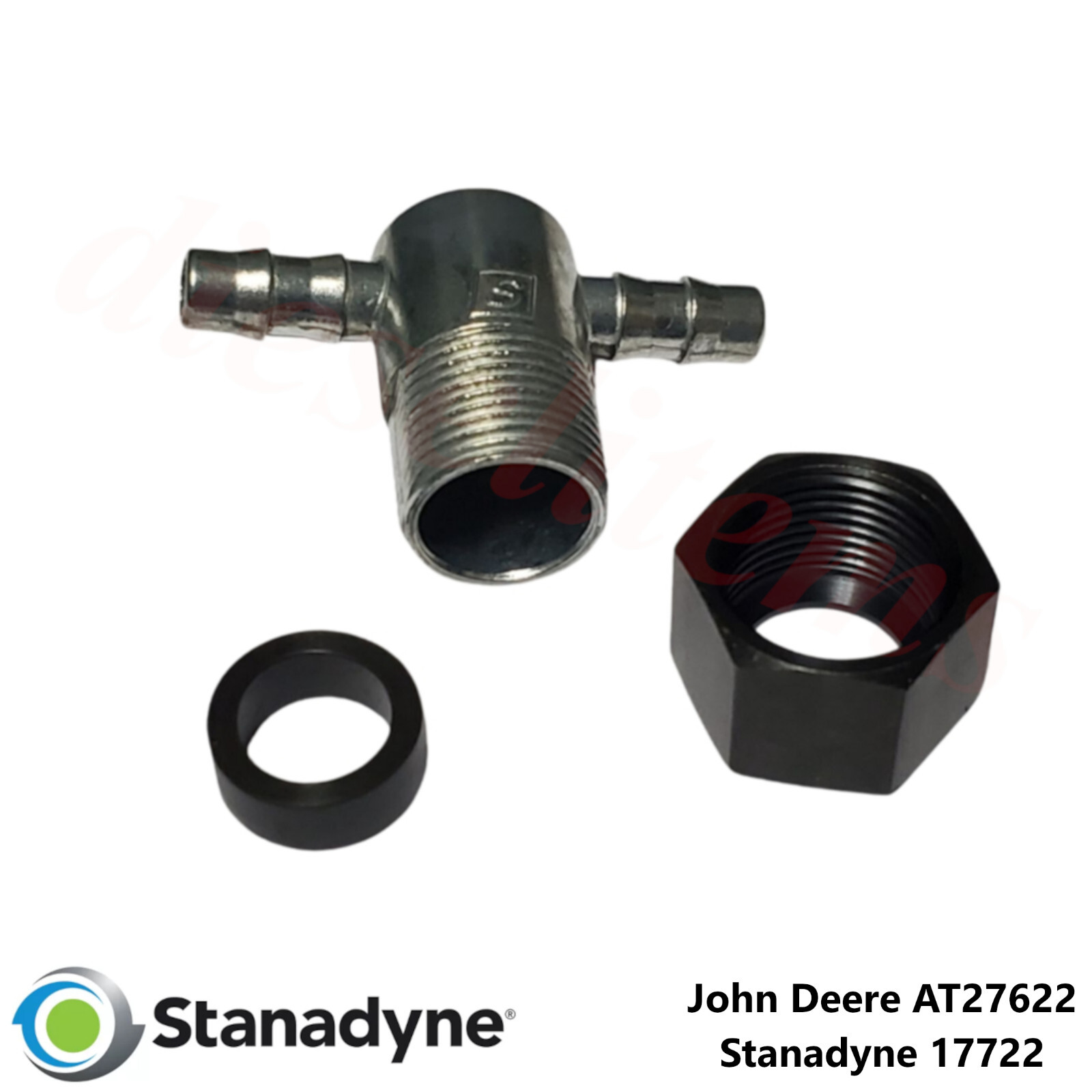 OE Stanadyne Return Fitting Tee Nut on JOHN DEERE Pencil Fuel Injector 17722