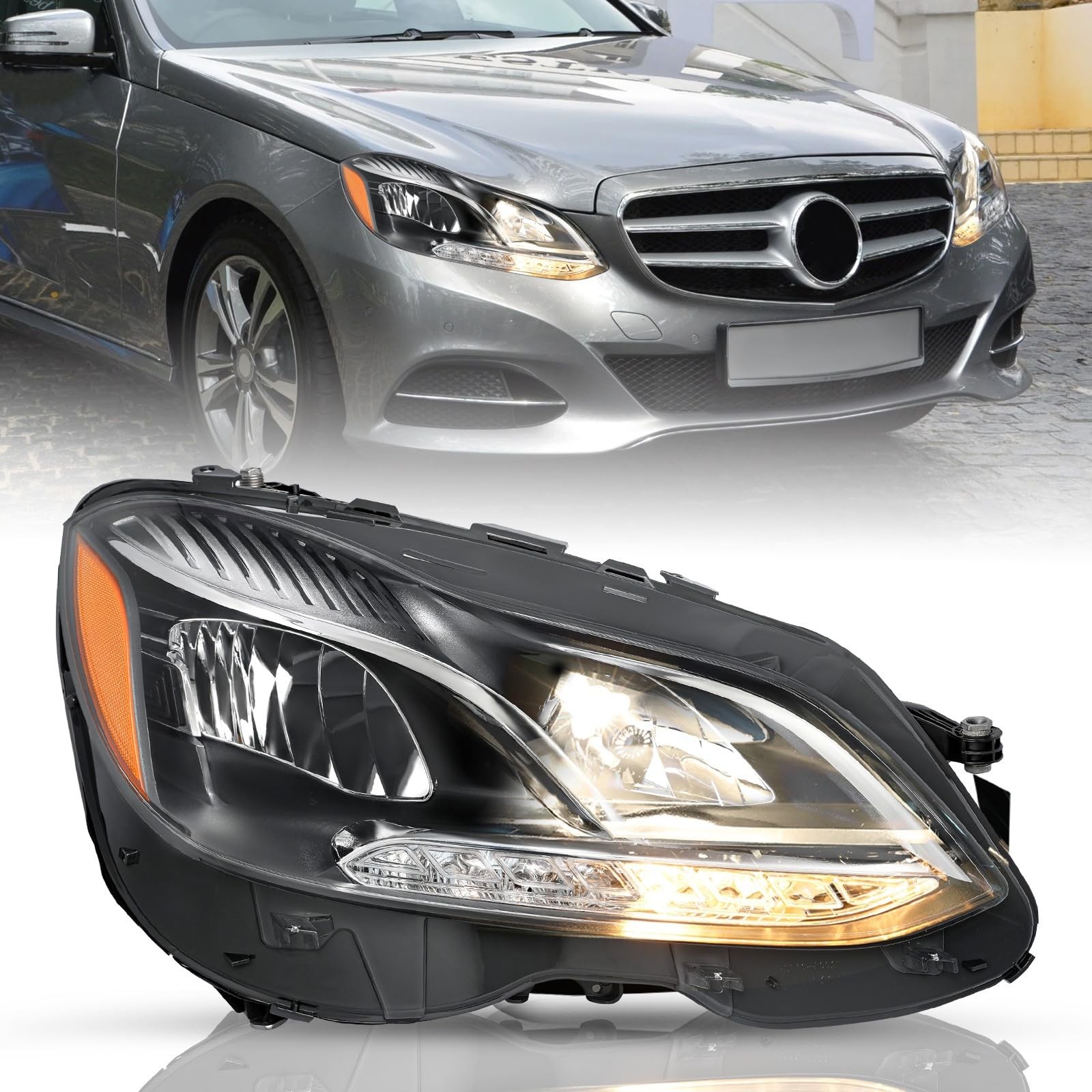 Headlight Assembly Replacement for 2014-2016 Mercedes-Benz E-Class