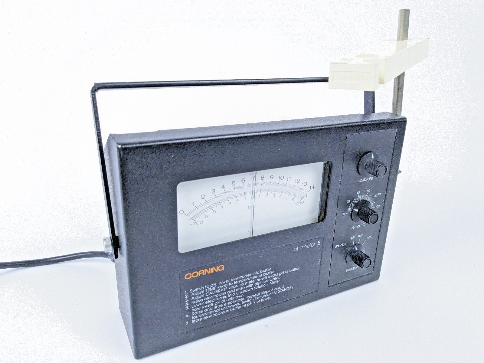 Vtg Corning Model 5 PH Meter Cat No 475001 Vtg Corning Model 5 PH Meter Cat No 475001