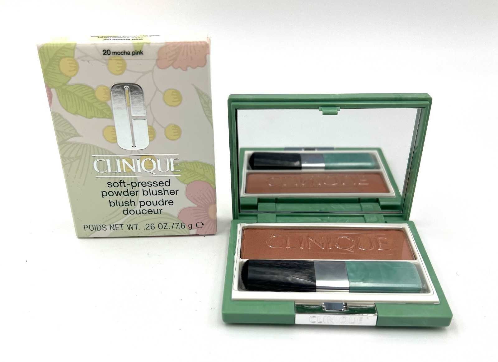 Clinique Soft Pressed Powder Blusher Blush~ 20 Mocha Pink ~ Full Size