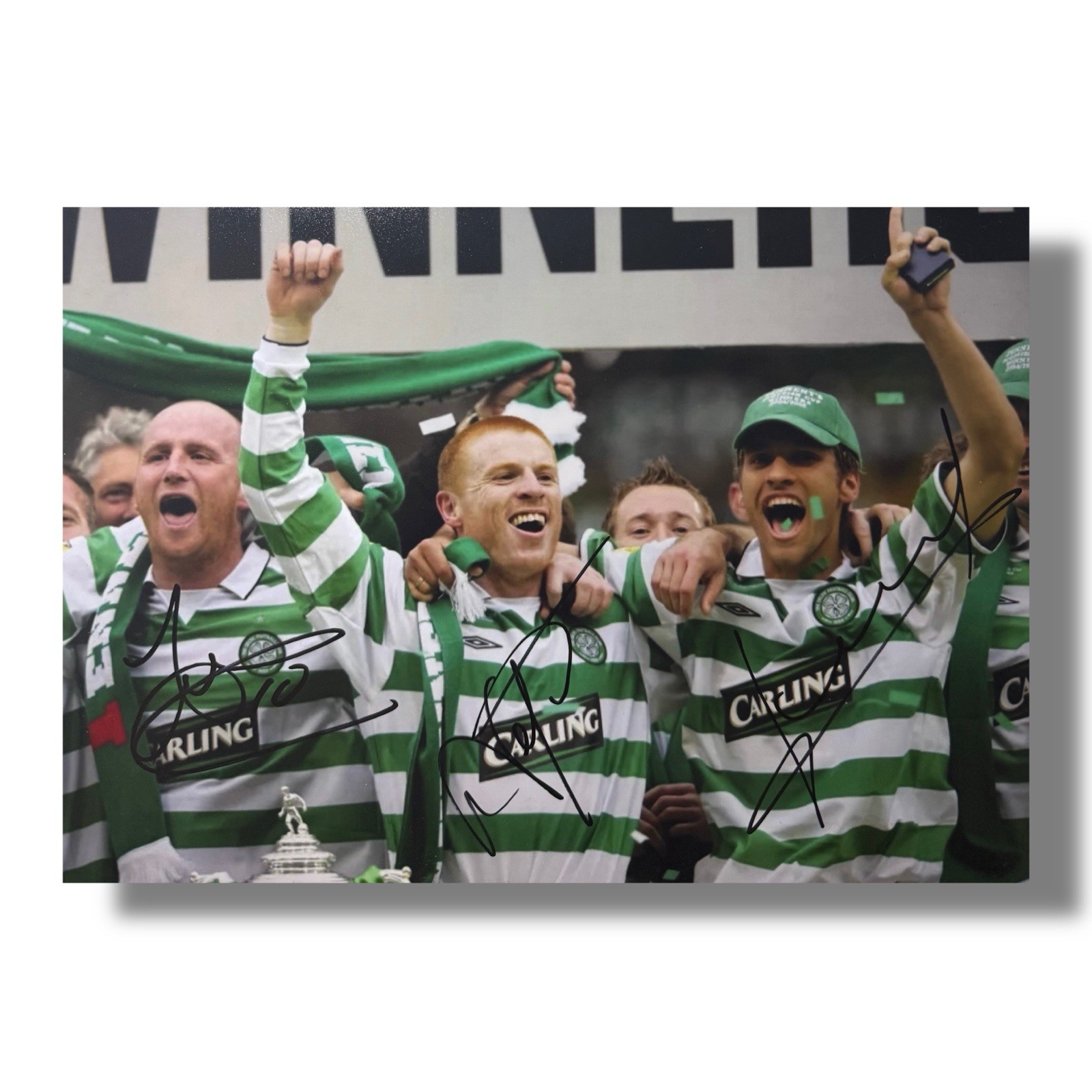 Signed CELTIC Scottish Cup A4 Photo - 2004/05 Football Memorabilia - COA & Proof