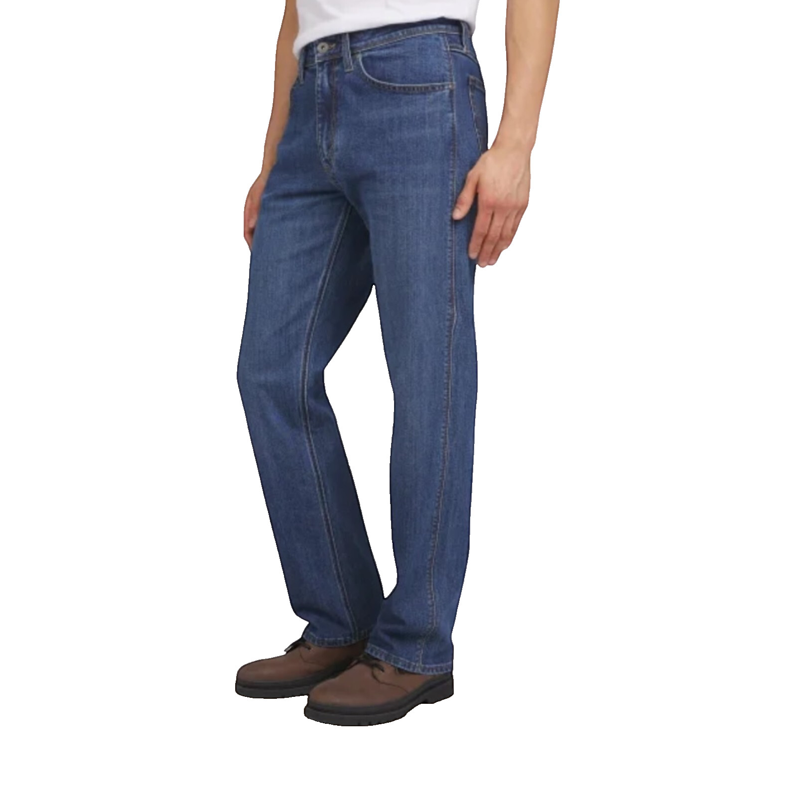 Wrangler men\'s classic Straight Leg Jeans Regular Fit Cotton Blue Size 32x34 Wrangler men\'s classic Straight Leg Jeans Regular Fit Cotton Blue Size 32x34