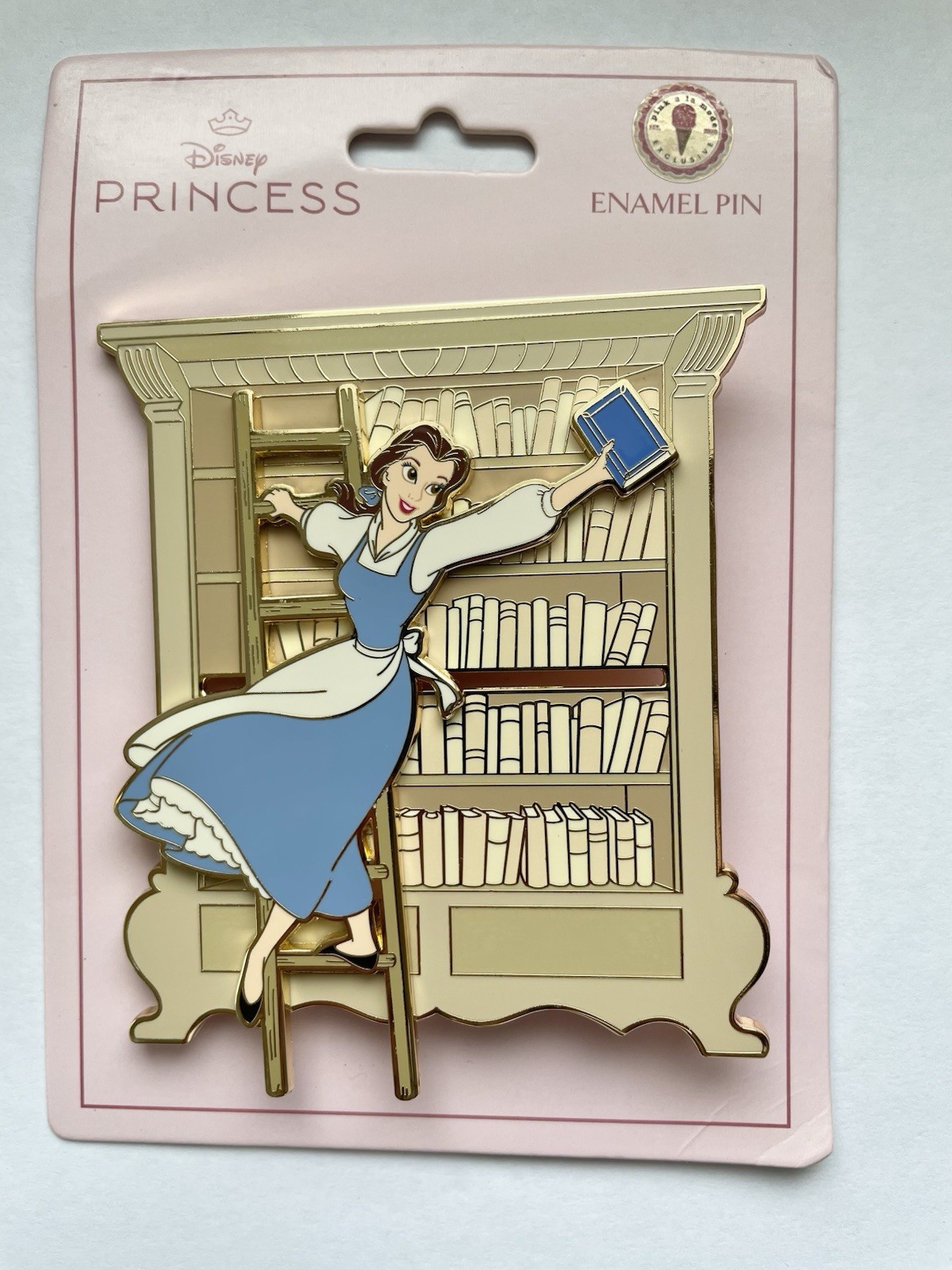 Disney Beauty and the Beast Belle Pink à la Mode (PALM) Library Slider Jumbo Pin Disney Beauty and the Beast Belle Pink à la Mode (PALM) Library Slider Jumbo Pin