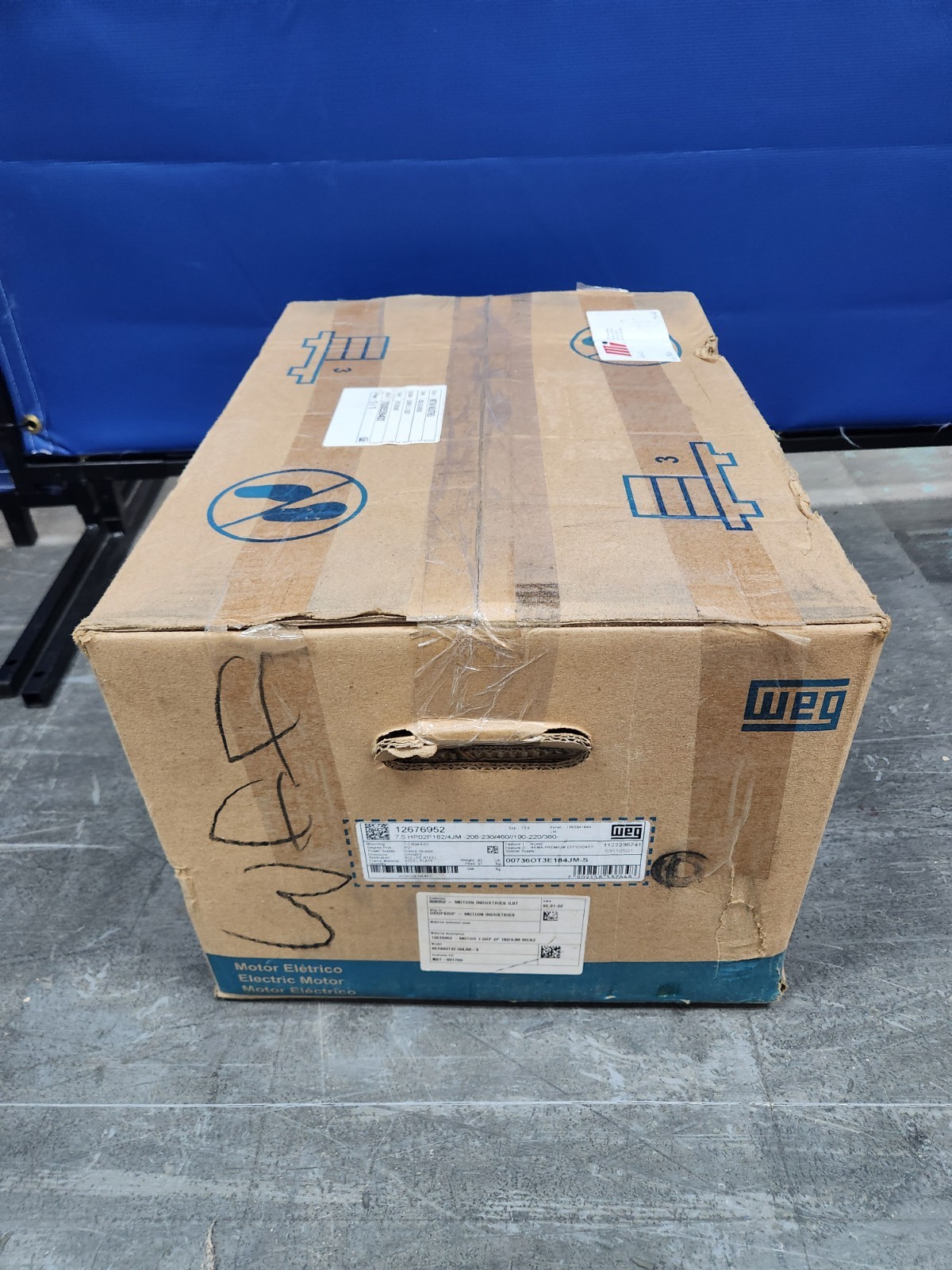 New NOS WEG 00736OT3E184JM-S Motor, 7.5HP, 208-230/460V New NOS WEG 00736OT3E184JM-S Motor, 7.5HP, 208-230/460V