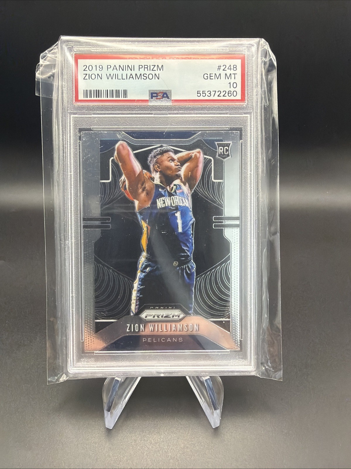 2019 Panini Prizm Zion Williamson #248 Rookie RC Pelicans PSA 10 Gem Mint 2019 Panini Prizm Zion Williamson #248 Rookie RC Pelicans PSA 10 Gem Mint