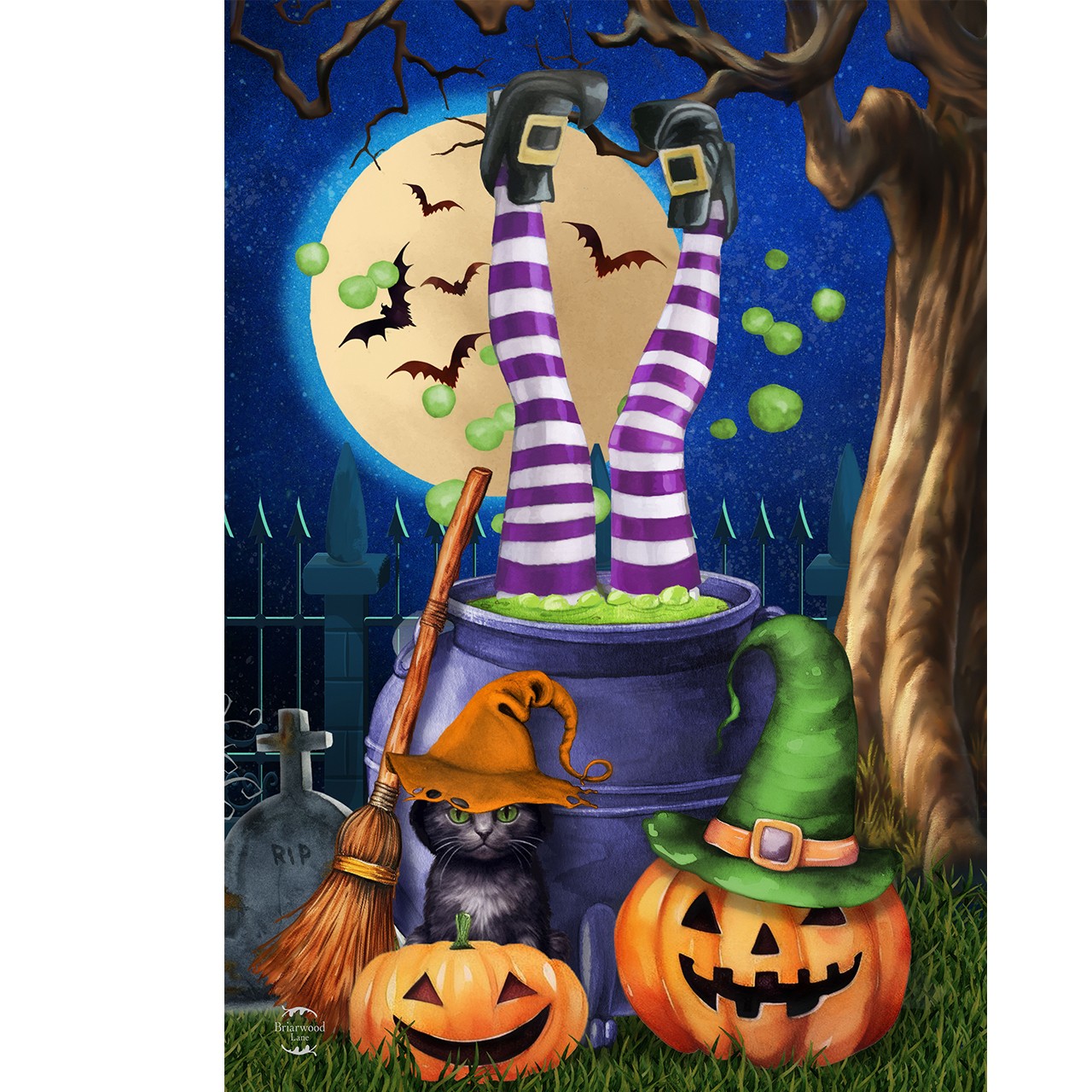 Briarwood Lane Witches Brew House Flag 28x40