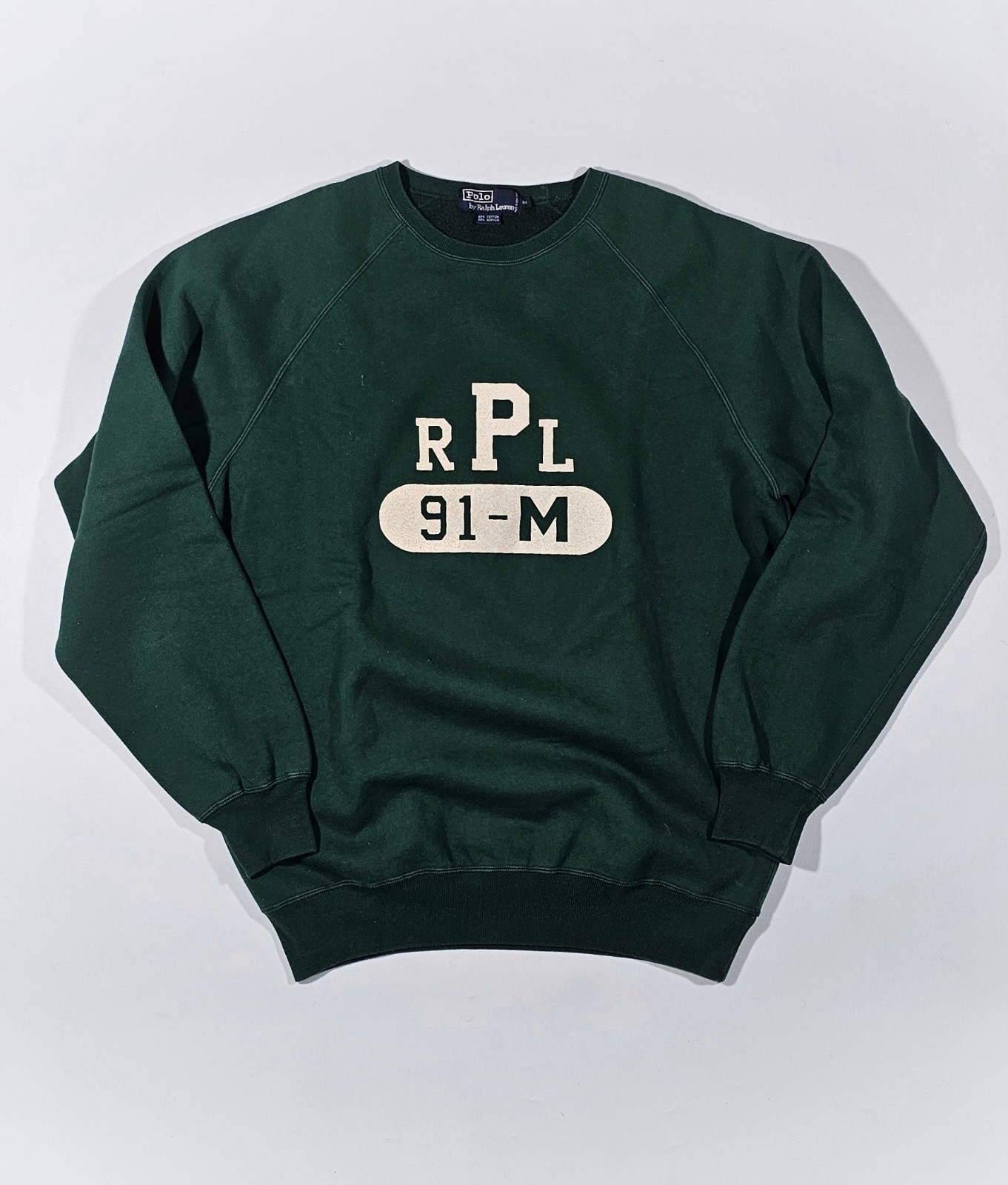 Vintage Polo Ralph Lauren RPL 91 M Sweatshirt Crewneck Green 1991 Rare Sport Vintage Polo Ralph Lauren RPL 91 M Sweatshirt Crewneck Green 1991 Rare Sport