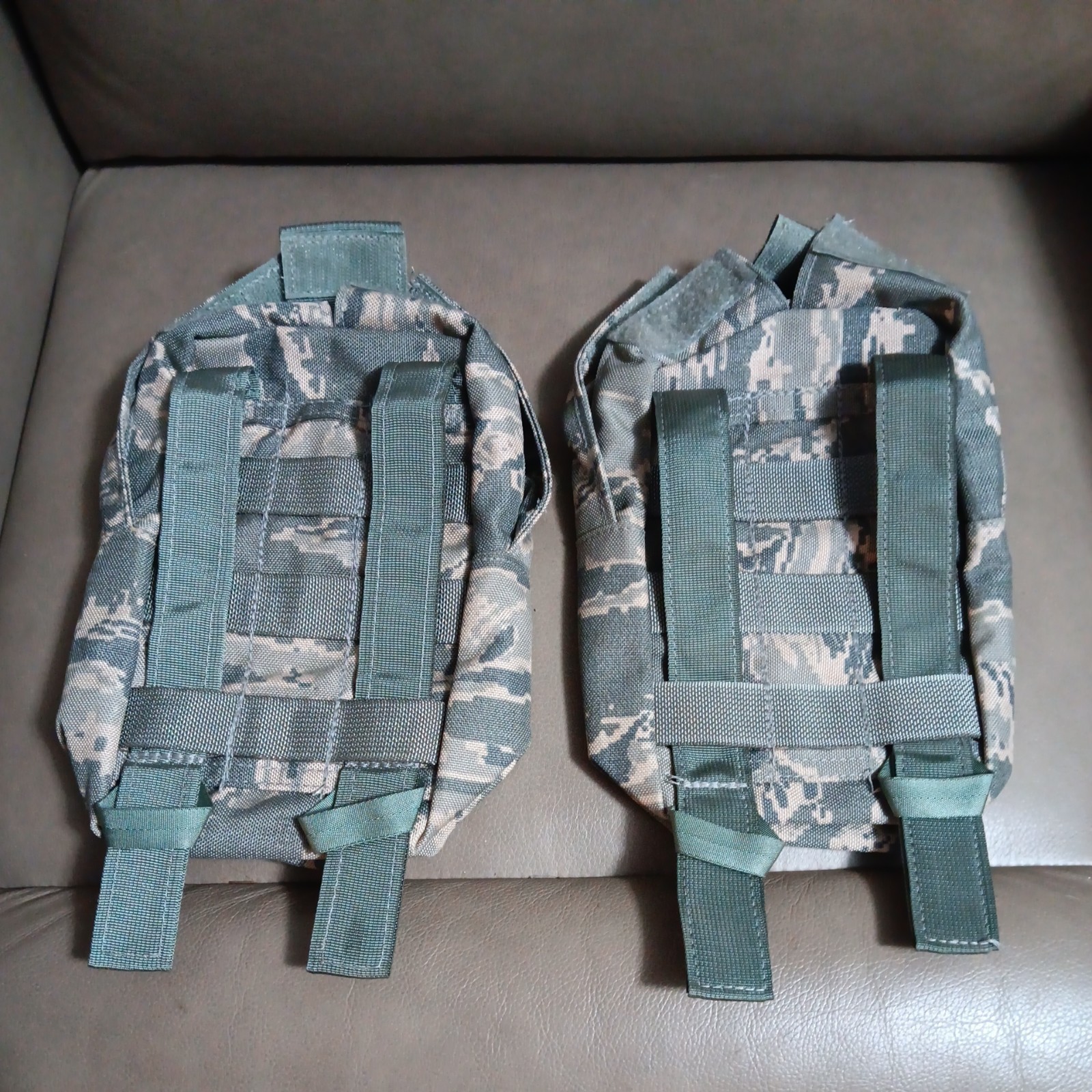 X2 MSA Paraclete SCBA-CC Canister Carrier MOLLE Gas Mask Upright tigerstripe bag X2 MSA Paraclete SCBA-CC Canister Carrier MOLLE Gas Mask Upright tigerstripe bag