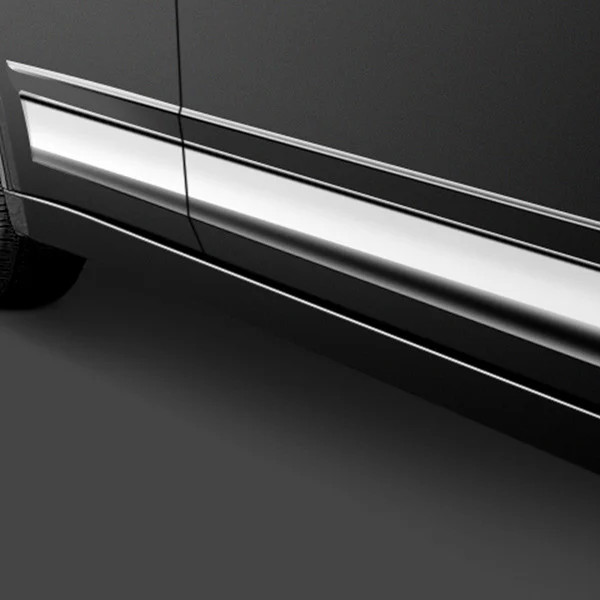 For Chevy Silverado 2500 HD 20-26 SAA L-Type Polished Rocker Panel Covers