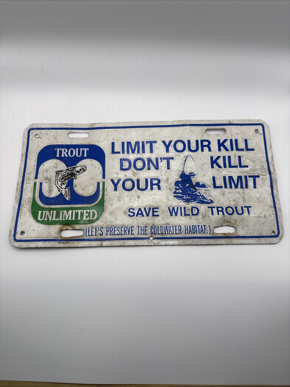VTG RARE Trout Unlimited License Plate “limit Your Kill Don’t Kill Your Limit” VTG RARE Trout Unlimited License Plate “limit Your Kill Don’t Kill Your Limit”