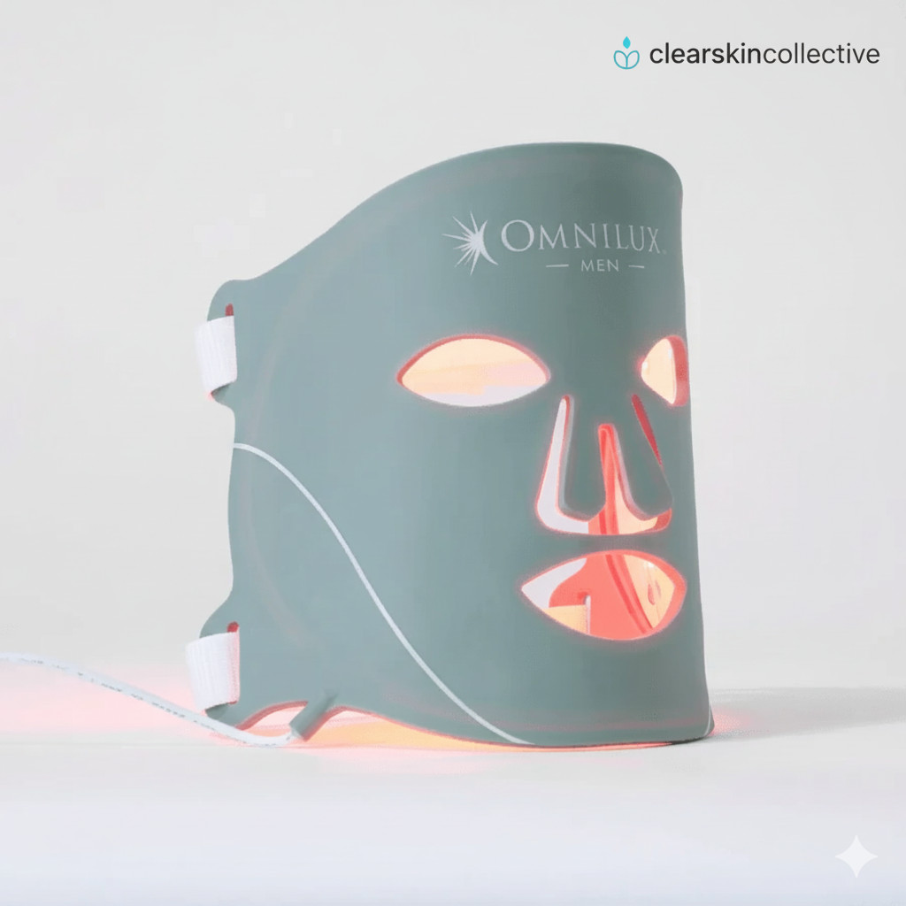 NEW Omnilux Men\'s LED Mask Therapy Device Reduce Lines Wrinkles
