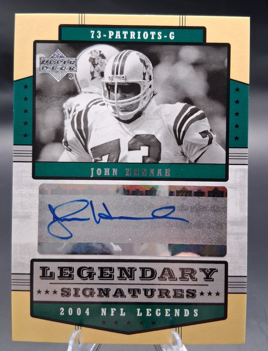 2004 Upper Deck NFL Legends Legendary Signatures John Hannah #LS-HN Auto HOF 2004 Upper Deck NFL Legends Legendary Signatures John Hannah #LS-HN Auto HOF