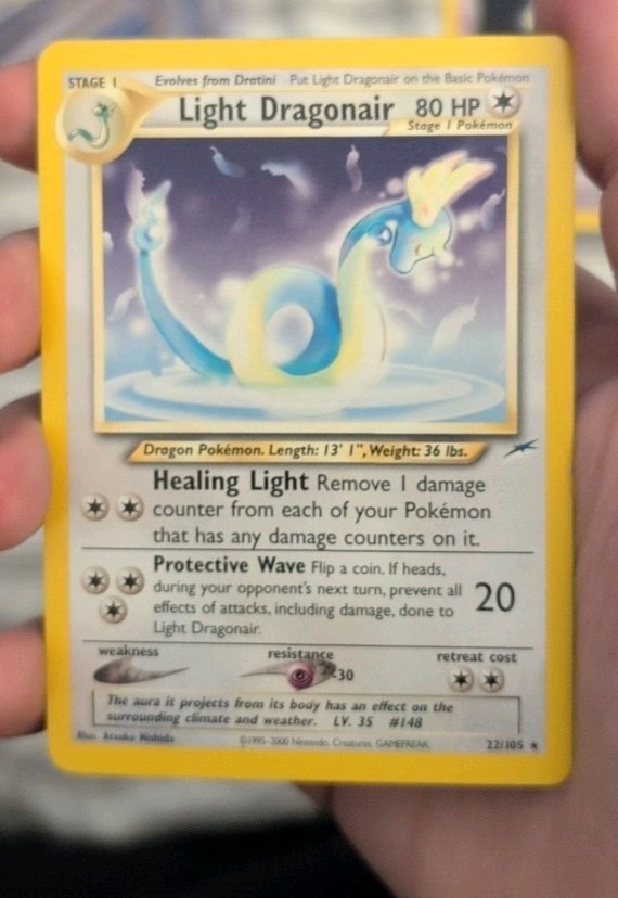 Pokemon TCG Light Dragonair Neo Regular Card 22/105