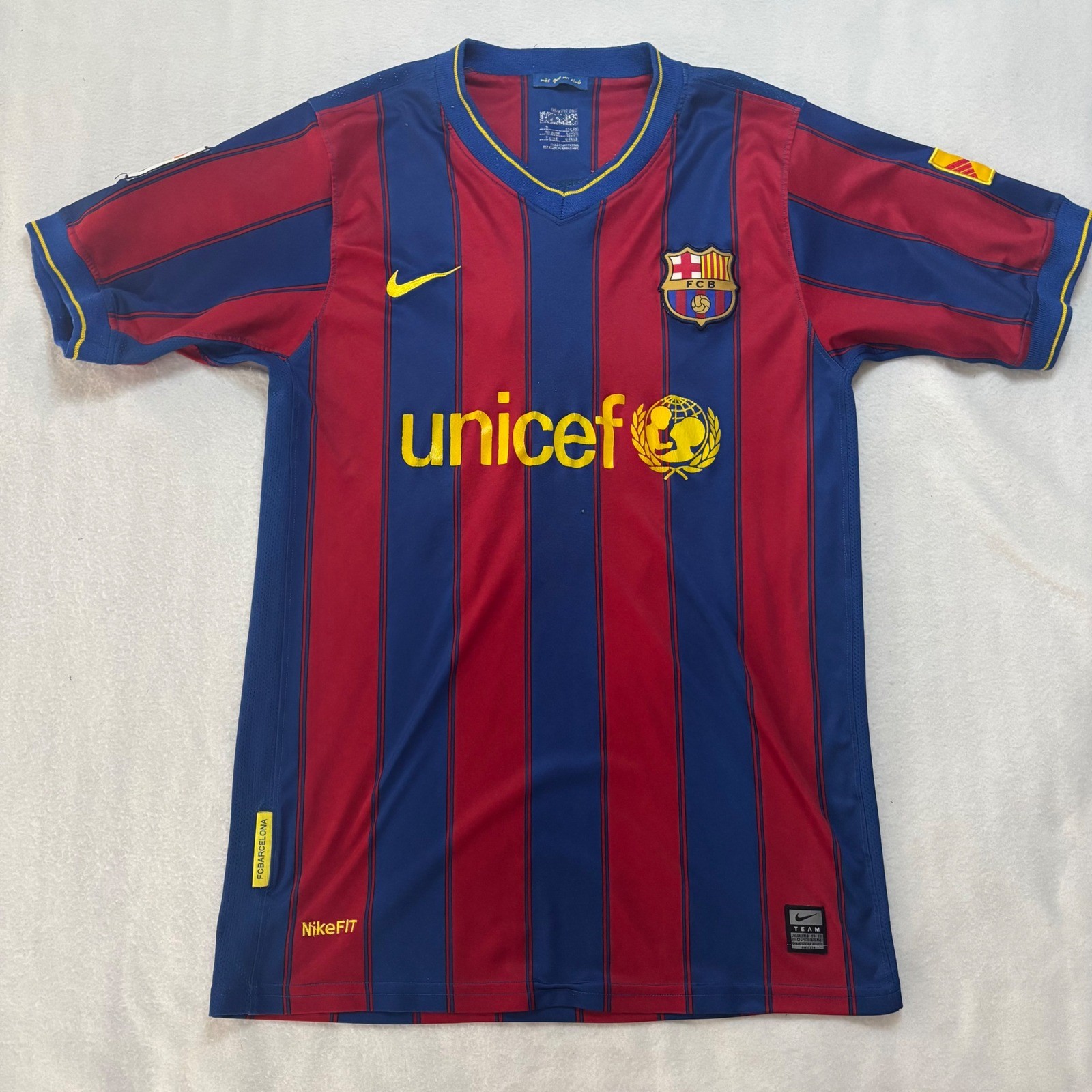 Nike FC Barcelona 2009-2010 Messi 10 Home Jersey Blue Red Small NikeFIT