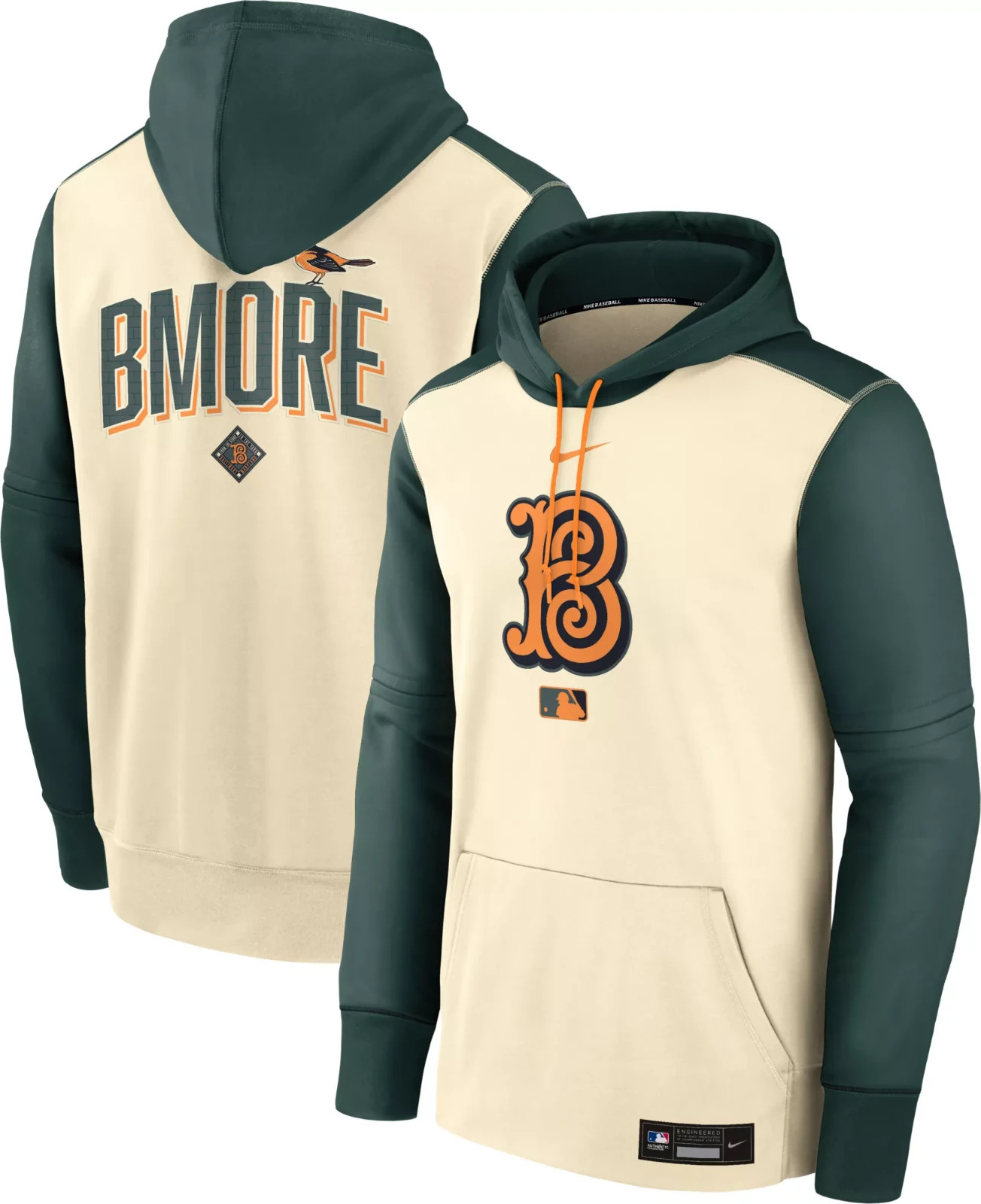 Baltimore Orioles Nike Authentic Collection City Connect Therma FIT Hoodie BMORE Baltimore Orioles Nike Authentic Collection City Connect Therma FIT Hoodie BMORE