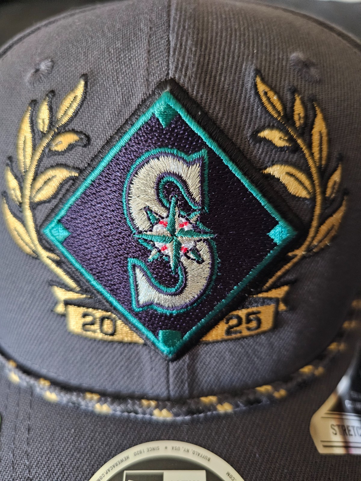 NEW New Era Seattle Mariners Post Season Charcoal Stretchsnap  9Seventy BB Hat