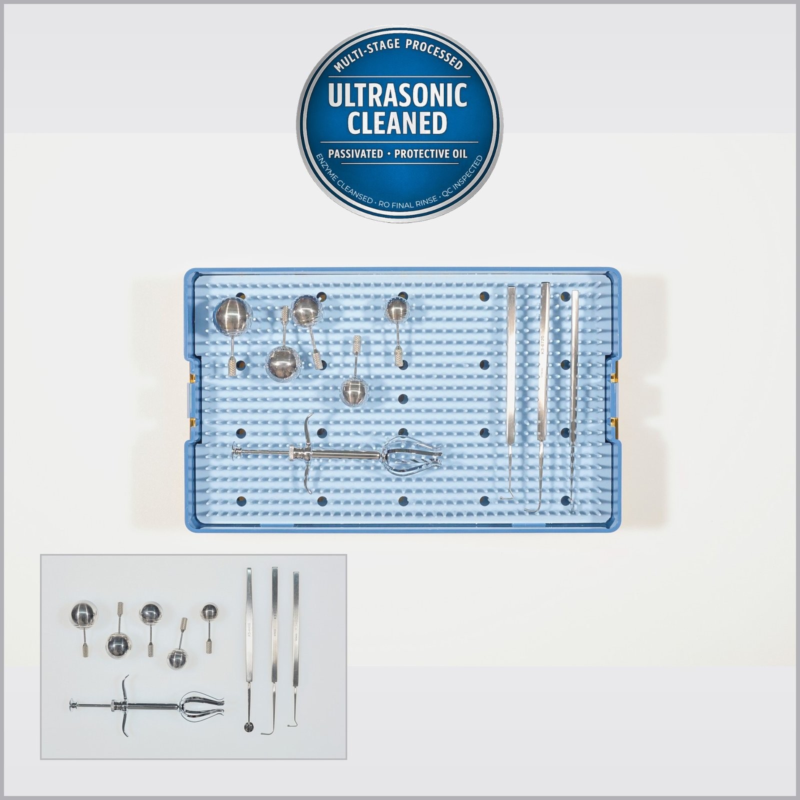 Katena Ophthalmic Enucleation Evisceration Surgical Kit W/ Stainless Sizers