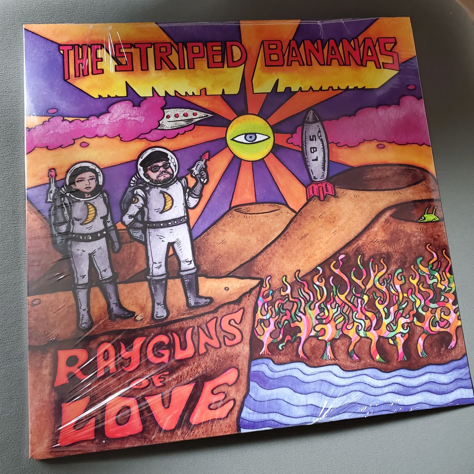 The Striped Bananas - Rayguns Of Love Vinyl Record - Rare Psychedelic Rock Psych