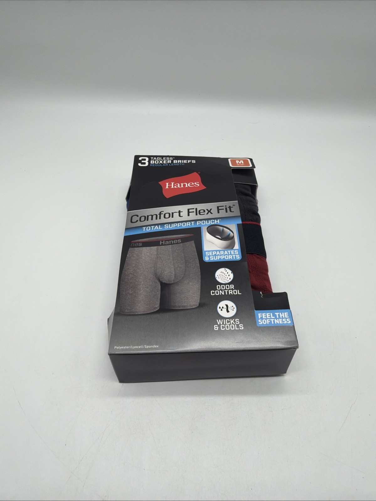 Hanes Mens Comfort Flex Fit Support Pouch Boxer Briefs Size Medium NEW Hanes Mens Comfort Flex Fit Support Pouch Boxer Briefs Size Medium NEW