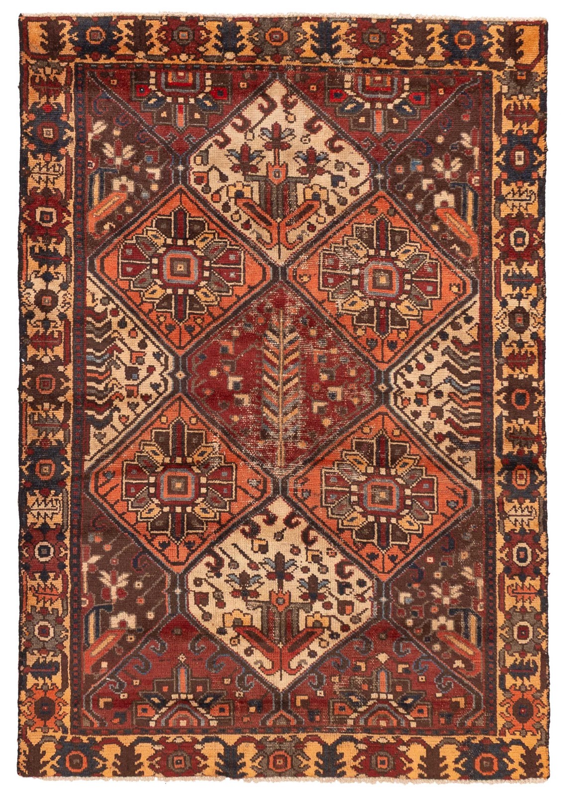 Traditional Vintage Hand-Knotted Area Rug 4'3