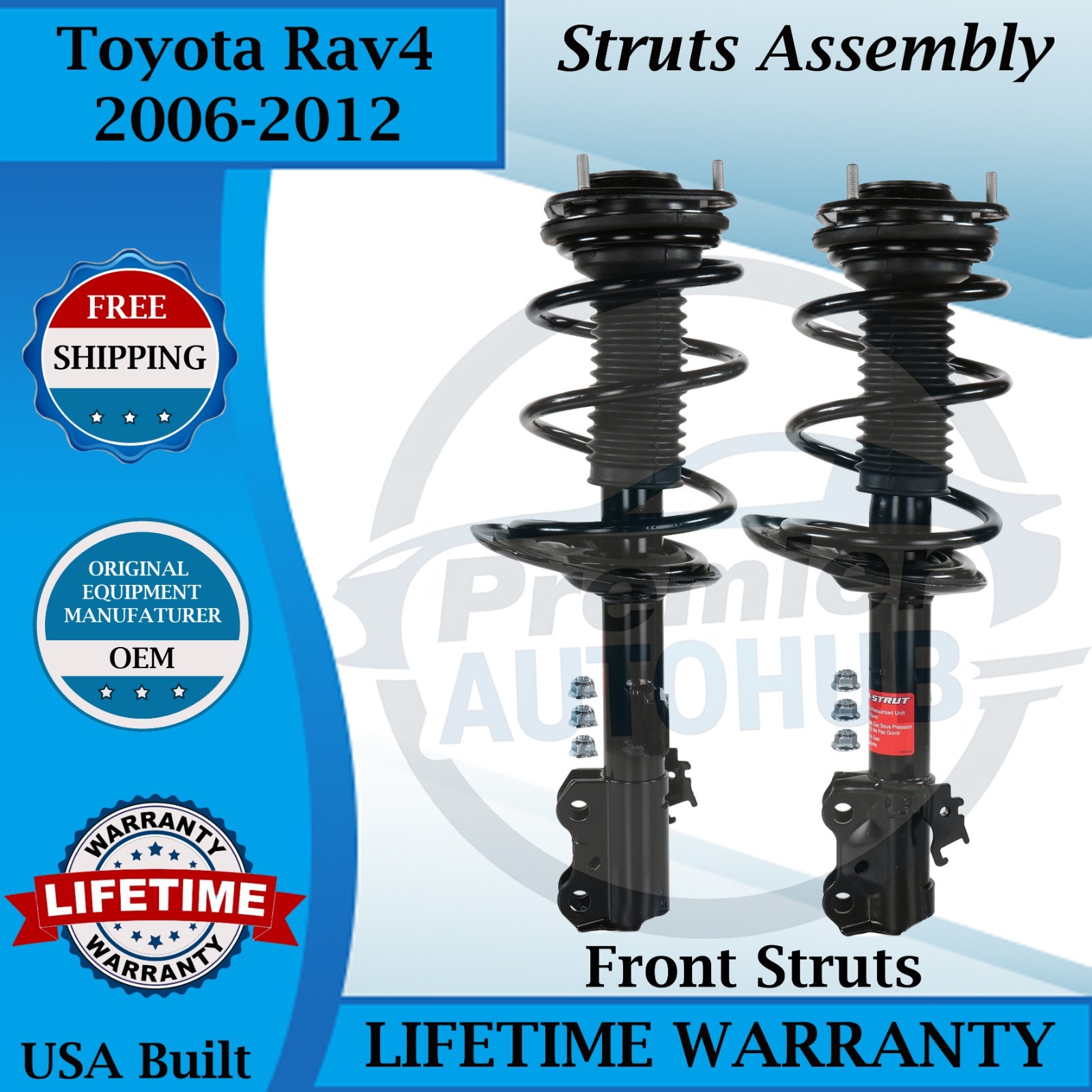 Monroe Genuine OEM Front Struts For 2006-2012 Toyota Rav4 Lifetime Warranty