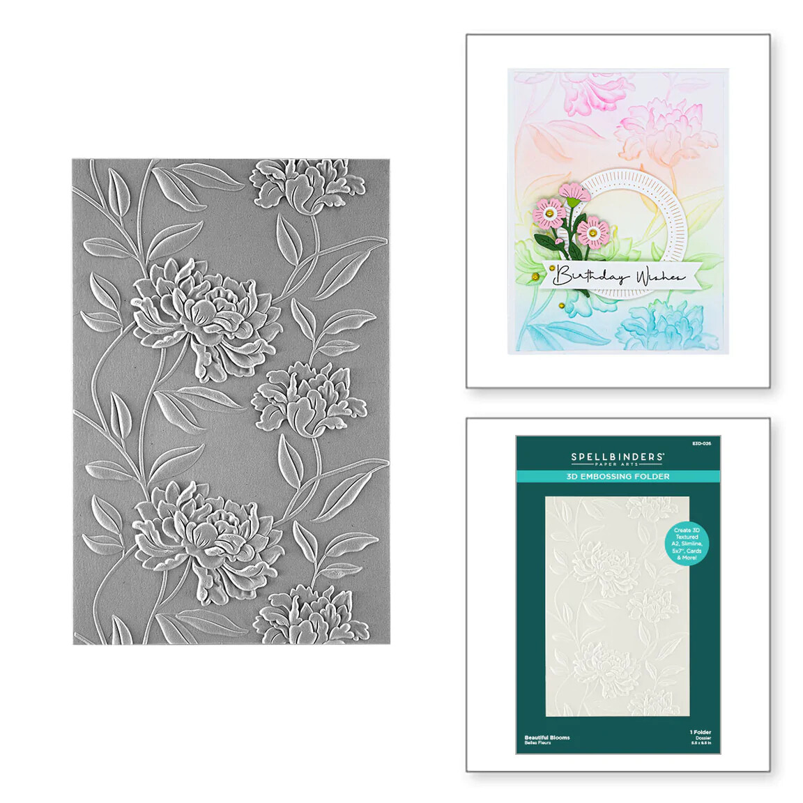 Spellbinders 3D Embossing Folder- Large Size 5.5